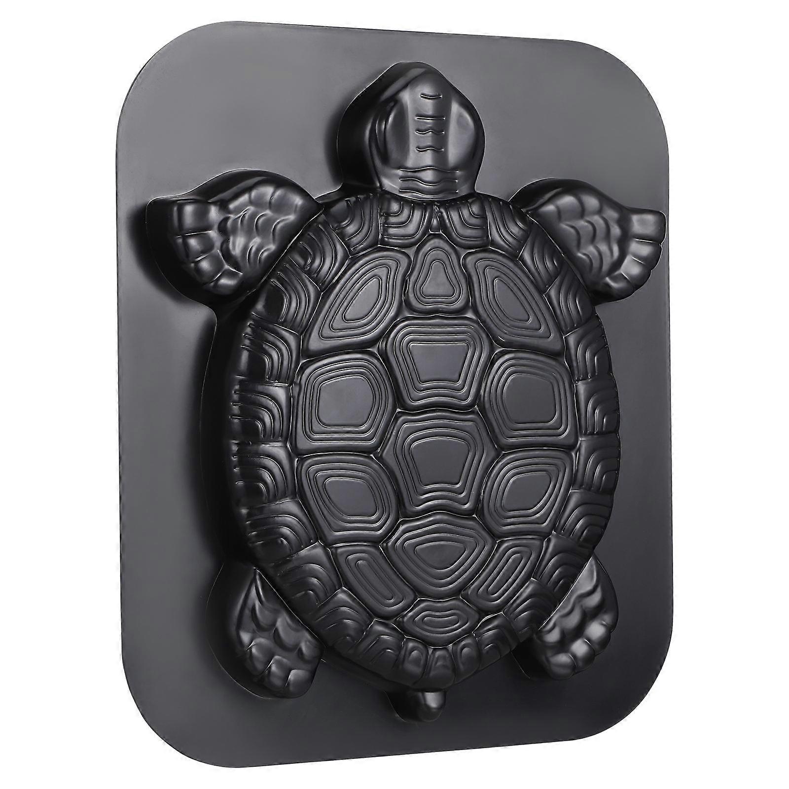 Path Maker Mold Turtle Shape for Diy Floor Paving Black 44.5 x 38.5 x 3.8cm Concrete Molds 1Pcs
