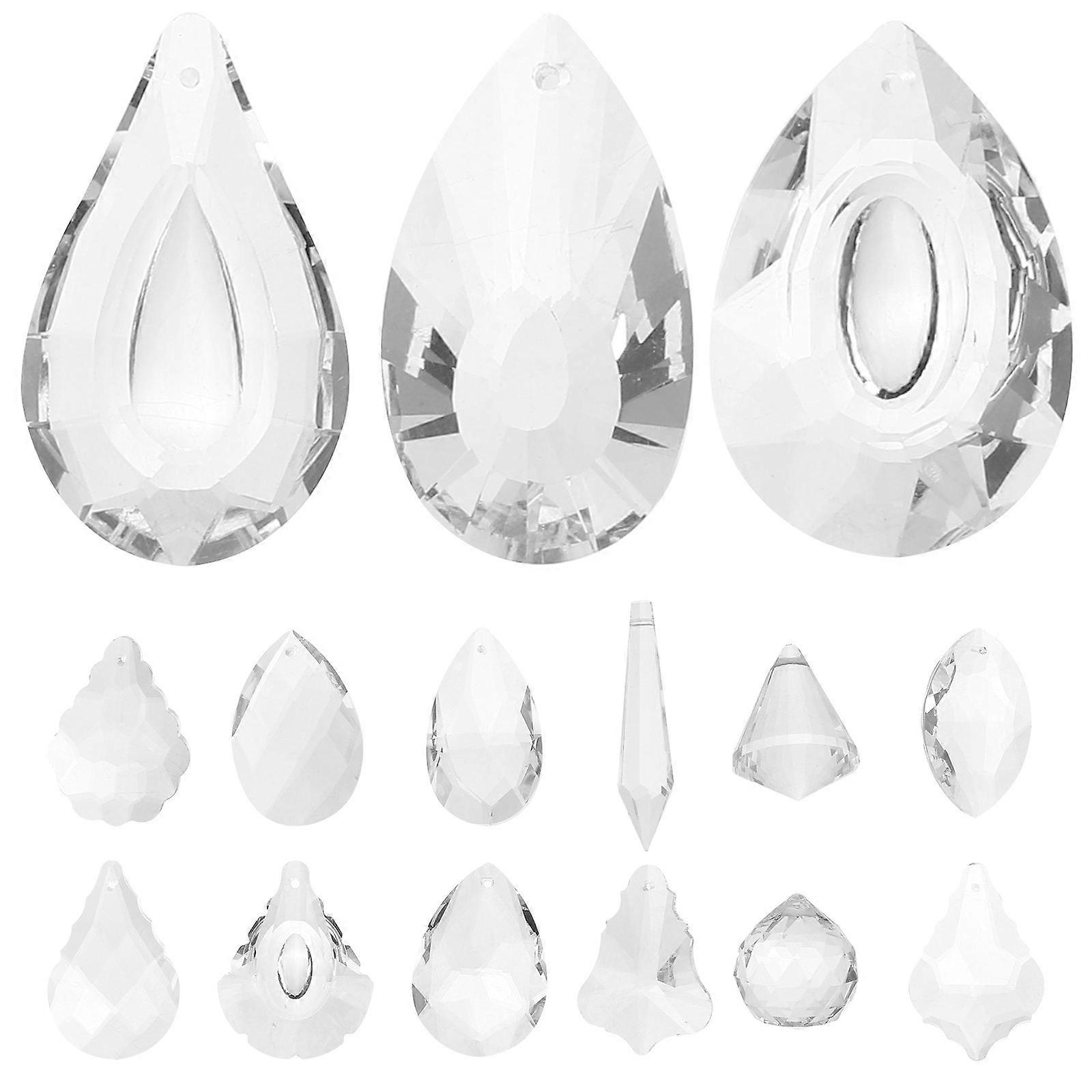 Sun Catcher Crystals Round Balls Material Sunlight Prism Effect Christmas Tree Decor 15Pcs