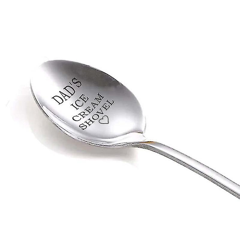 2 Pcs Spoons Engraved With Dad's Ice Cream Shovel