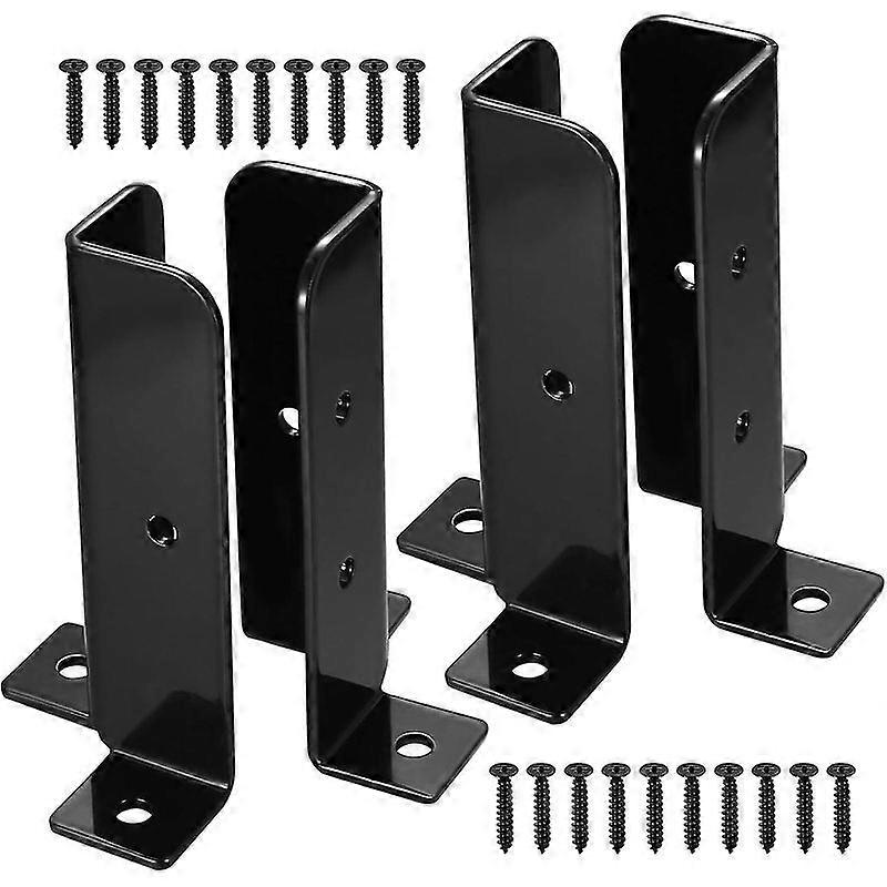 Adjustable Deck Post Brackets, Set of 4 Post Base Brackets, Deck Railing, Mailbox