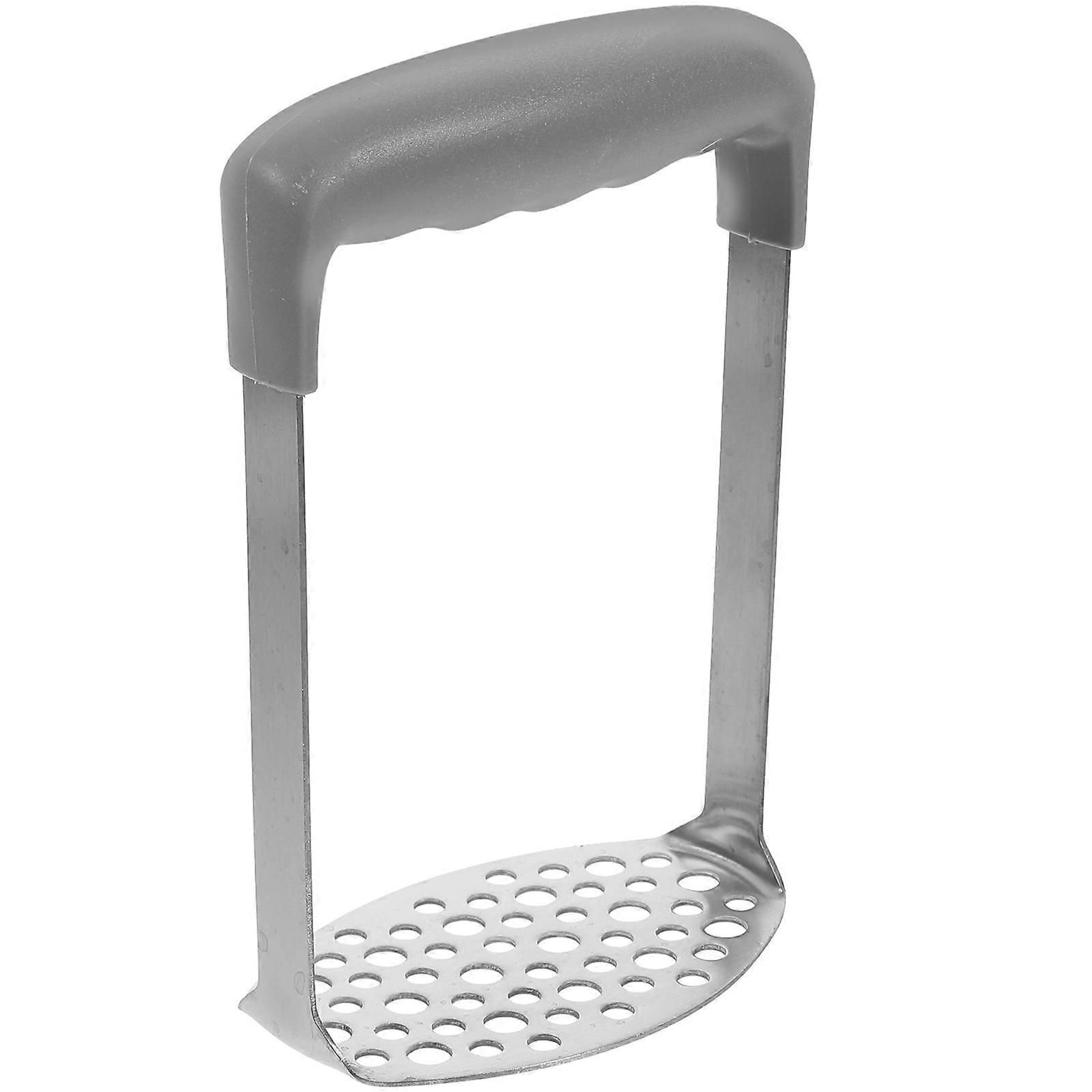 Yellow Manual Potato Masher Made of Stainless Steel for Kitchen Use with Premium Quality and Smooth Design 1pc