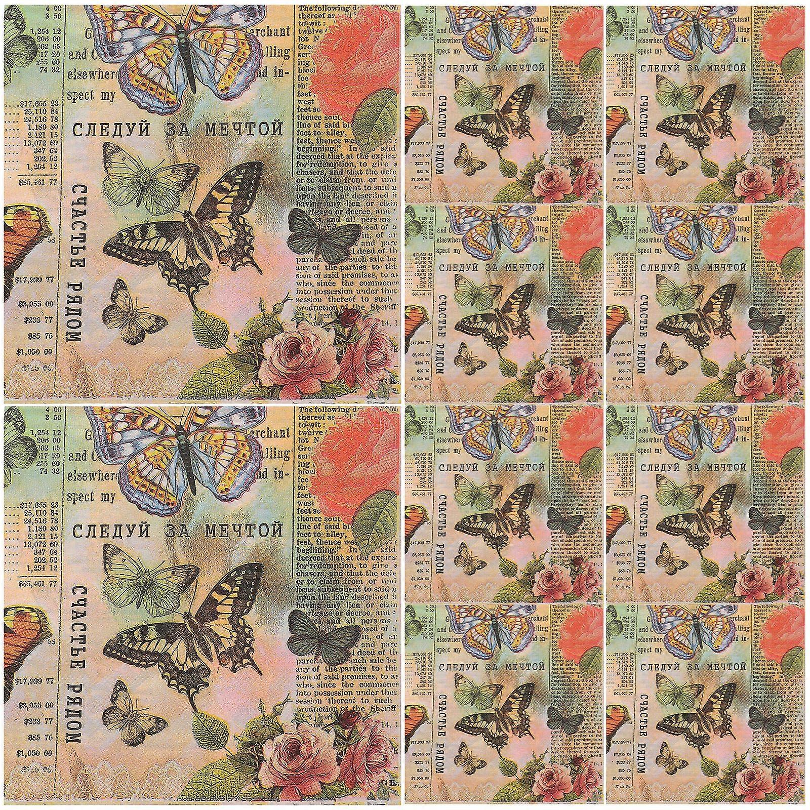 Patterned Napkins Square Decorative Paper Napkins Assorted Color Table Decoration Family Parties 20 Sheets per Pack