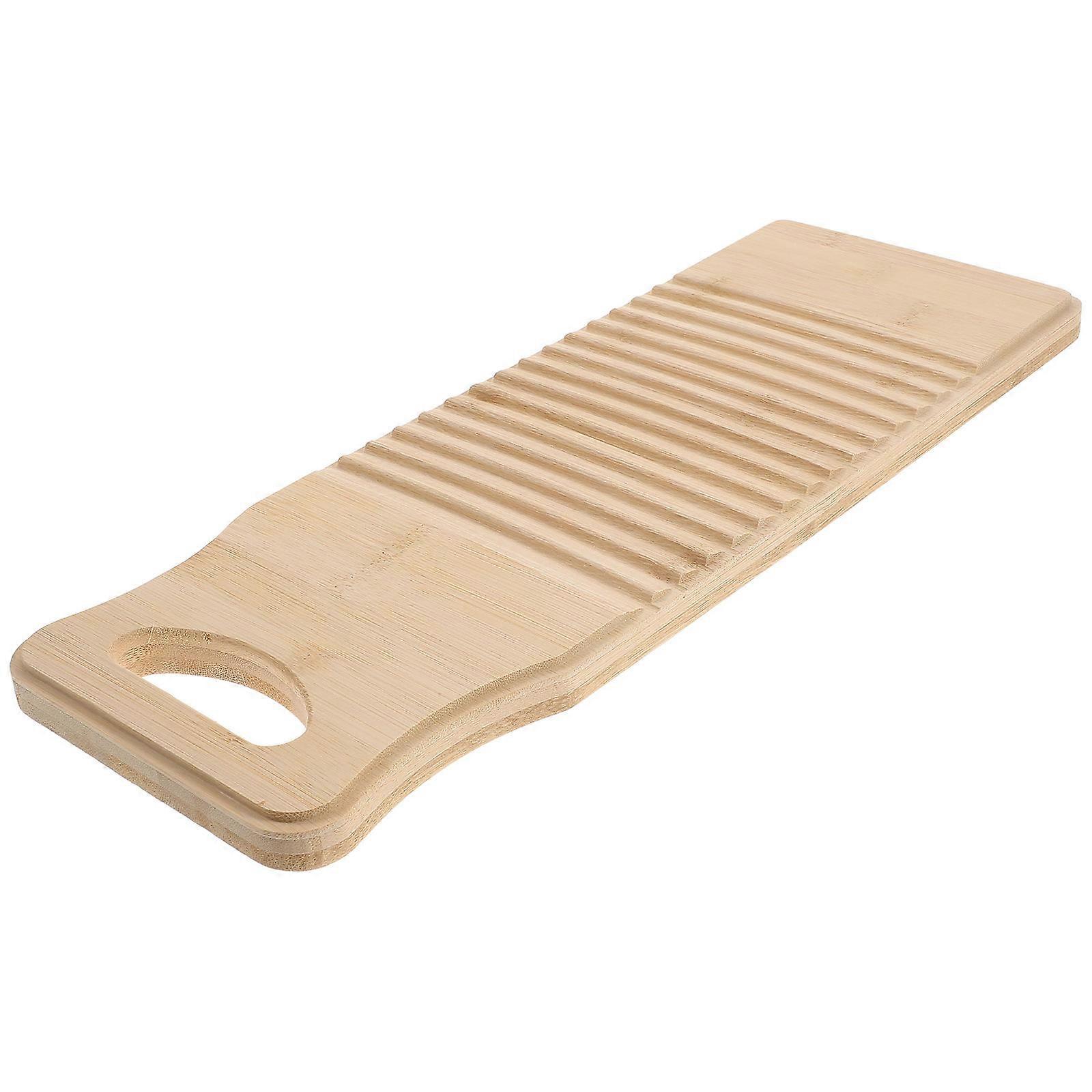 Tragbares Waschbrett aus Holz für den Heimgebrauch mit synthetischem Material Khaki Farbe 1PC