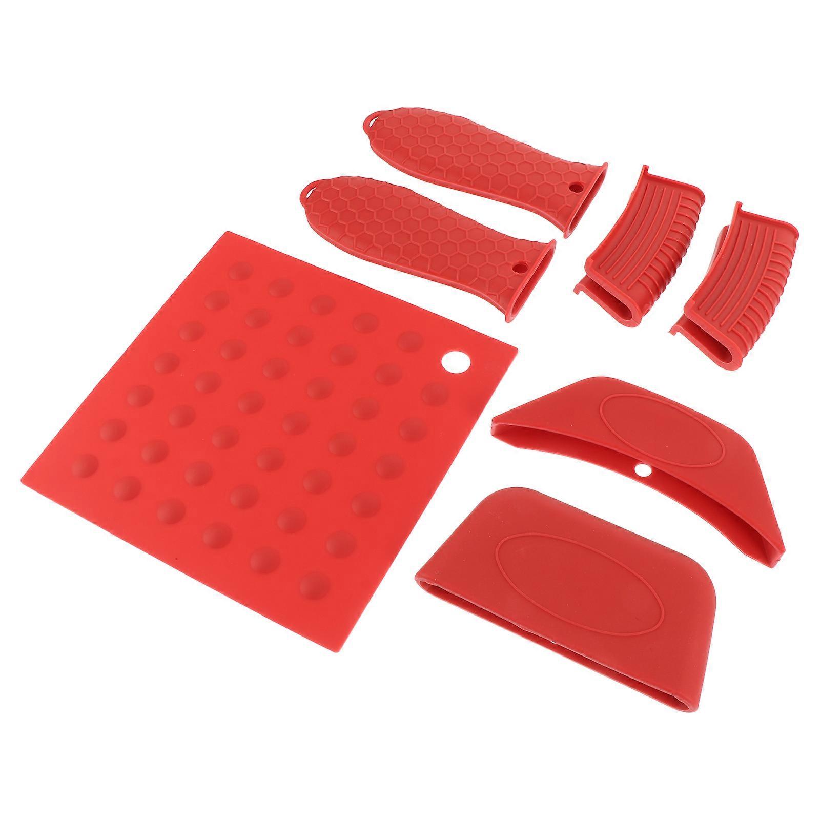 Silicone Insulated Pot Handle Anti-Scalding Pot Handle Covers For Restaurant Use 7Pcs