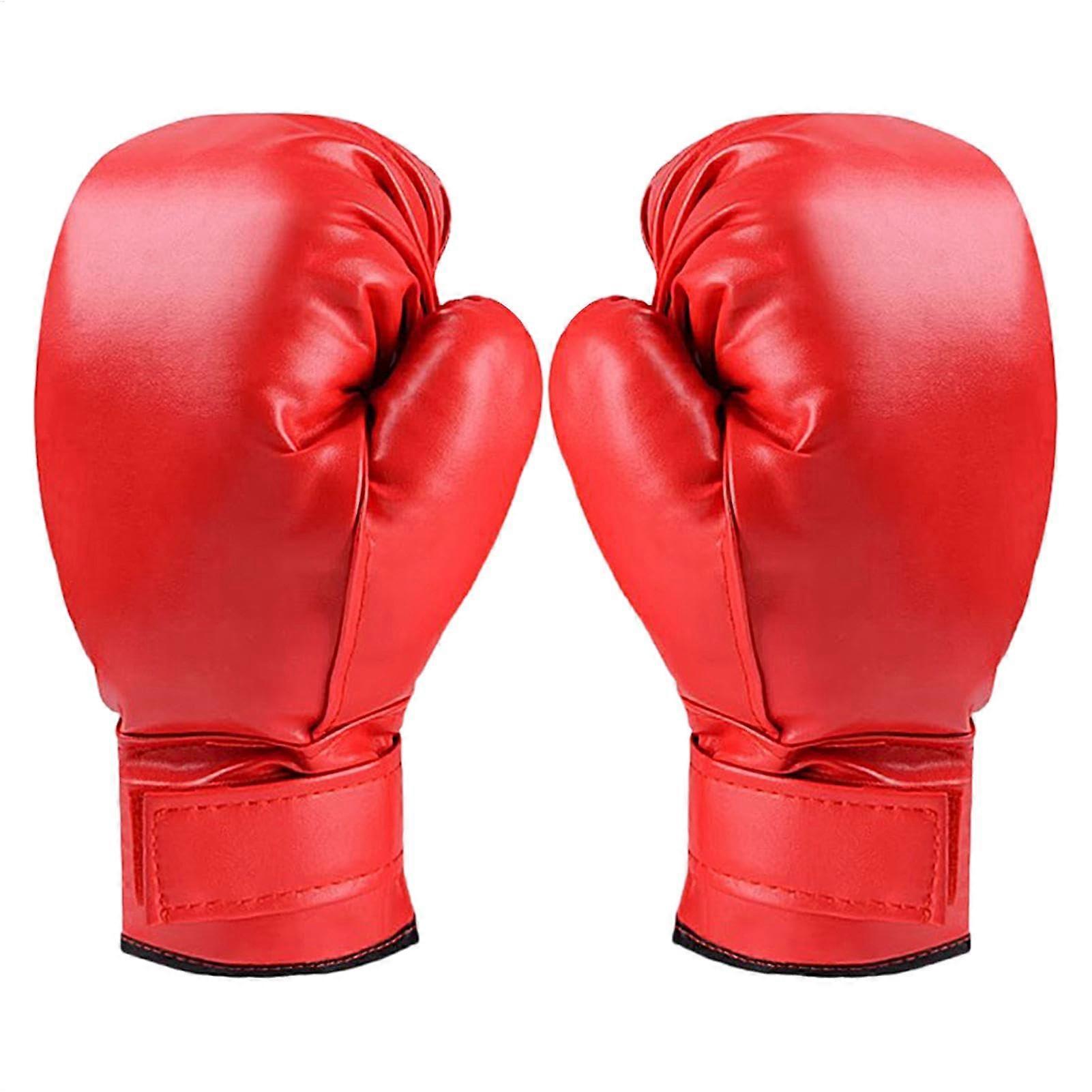 Youth Punching Gloves for Kids, Workout Boxing Mitts, Shock-Resistant Kickboxing Gear, Durable Red Training Gloves (1 Pair)