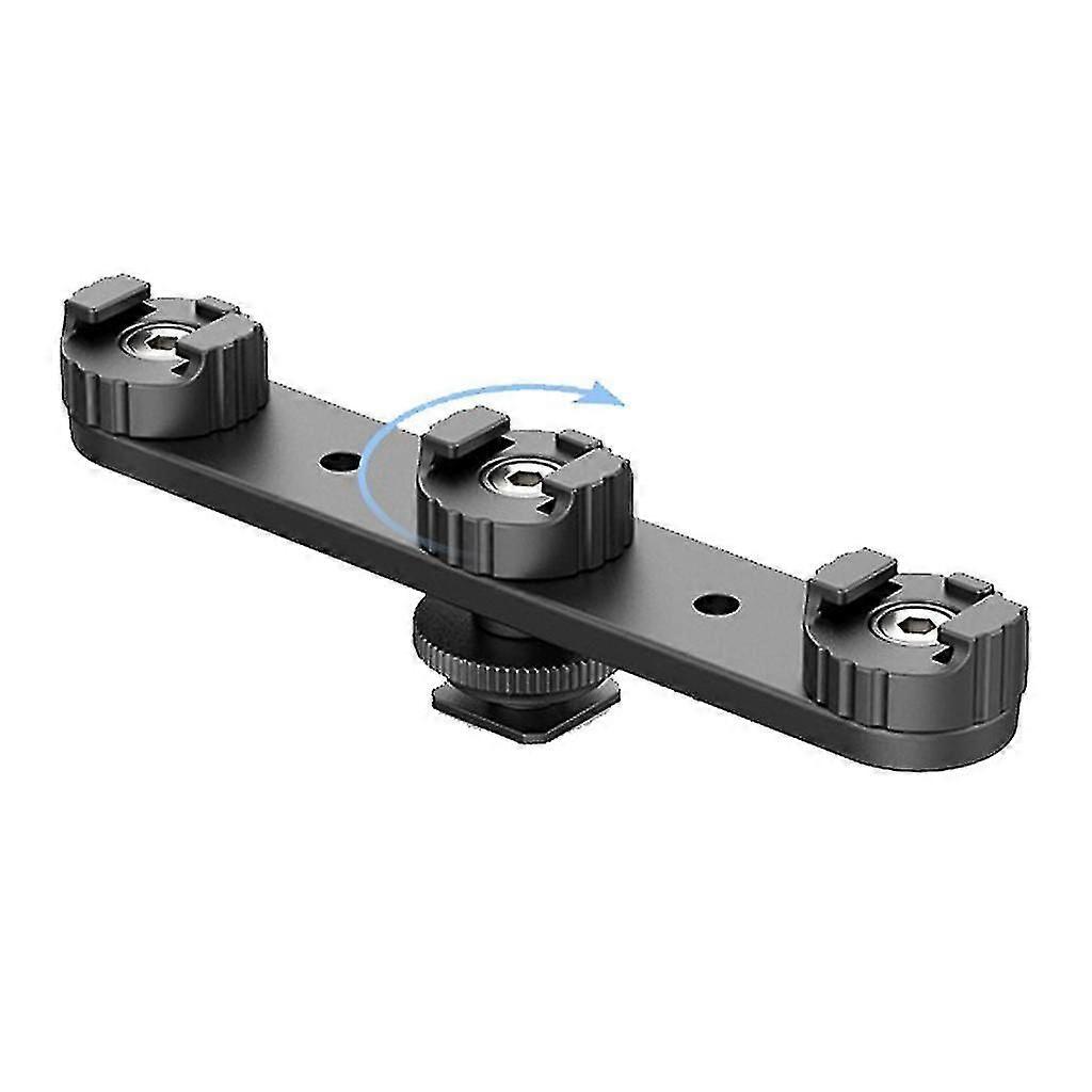 PT-23 Triple Cold Shoe Bracket, Mount Holder, Microphone Extension Bar, Stabilizer