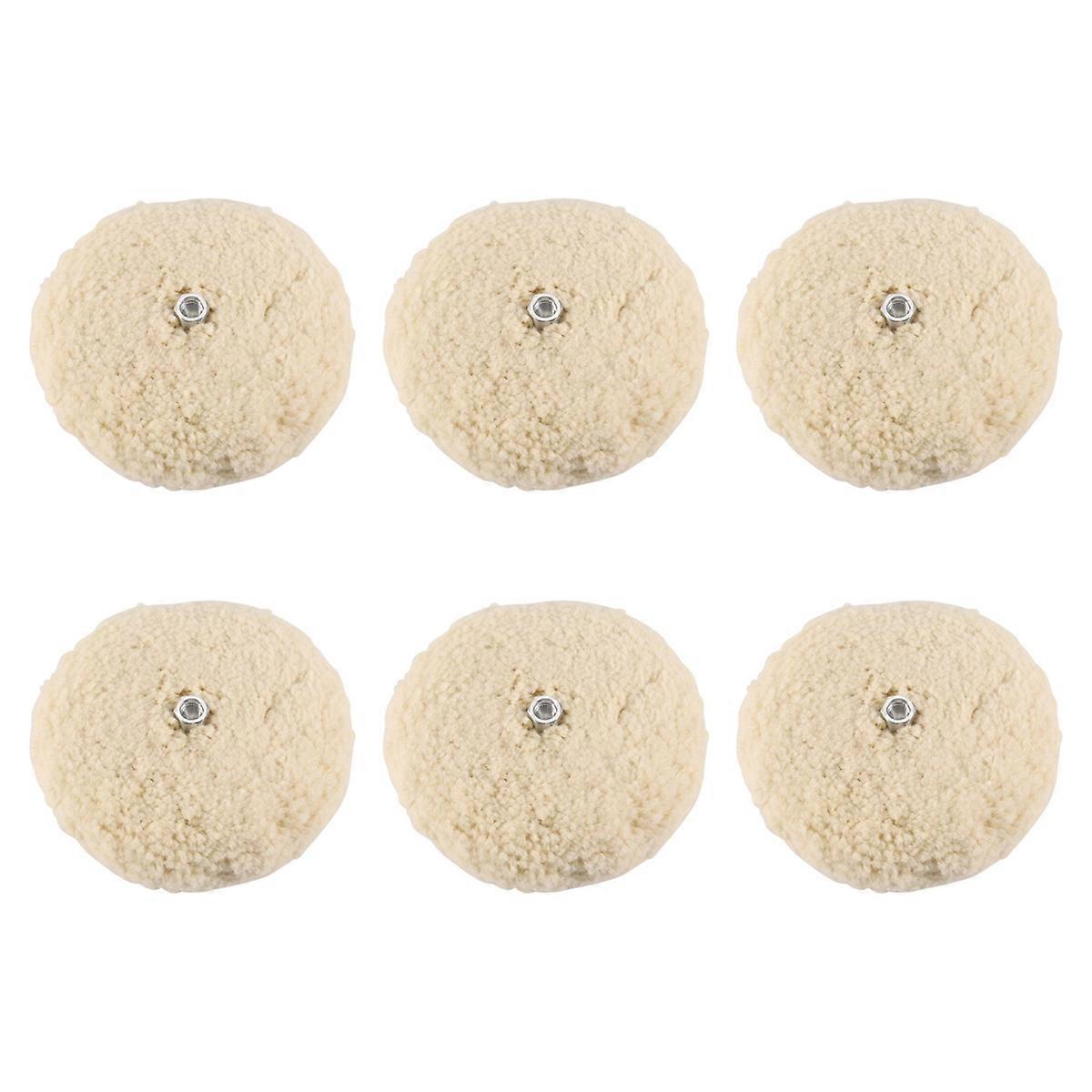7 Inch Double Sided Wool Polishing Pad with 5/8 Inch Bolt (Pack of 1)