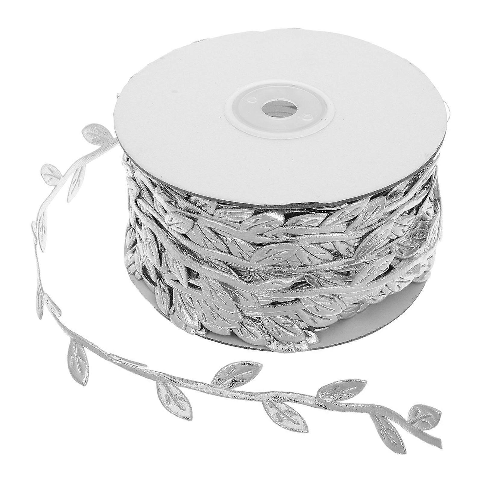 1 Roll Artificial Vines Leaf String Craft Ribbon for Wedding Wrapping Holiday Decoration Bow Making Wreath DIY Crafts