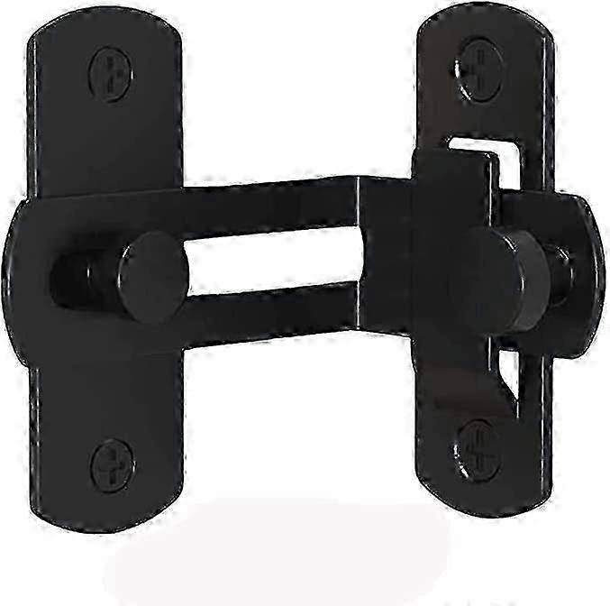 Right Angle Sliding Door Latch with 90 Degree Locking Mechanism for Barn Doors, Available in Black Finish, Perfect for Securing Your Sliding