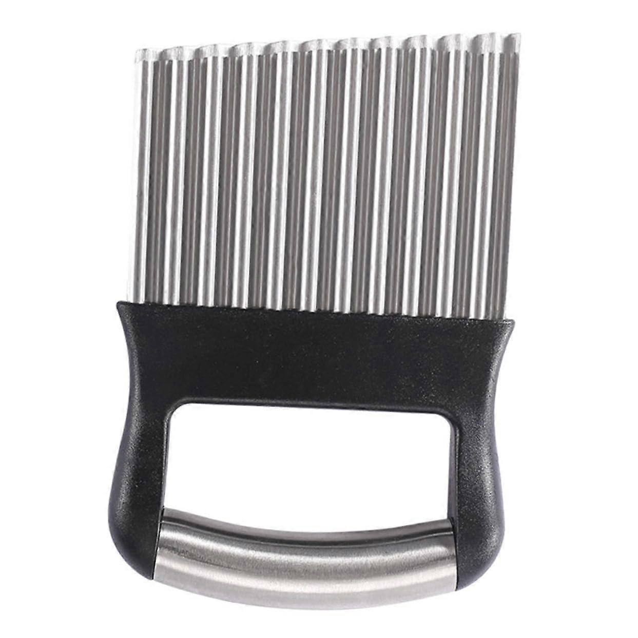 Wellenmesser Kartoffelschneider Crinkle Fry Cutter für Gemüse, Langlebig und Einfach in der Handhabung, Robust für Waffelschnitte