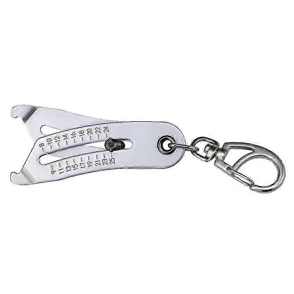 Precise Thread Size Checker Keychain Portable Caliper Gauge Metric/Imperial Hexagonal Nut Screw Thr