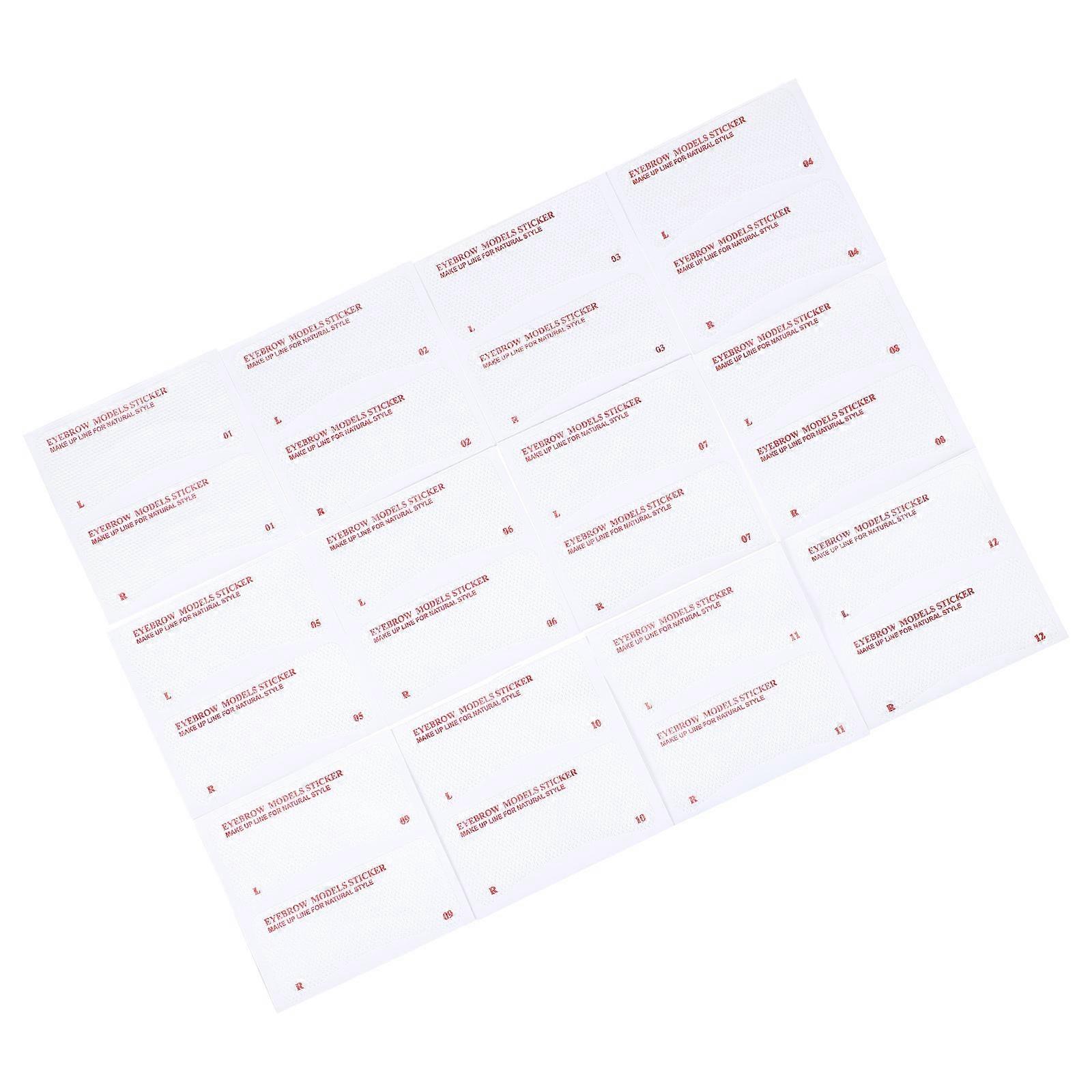 Disposable Eyebrow Template Eyebrow Stencil for Makeup with 72Pcs Set