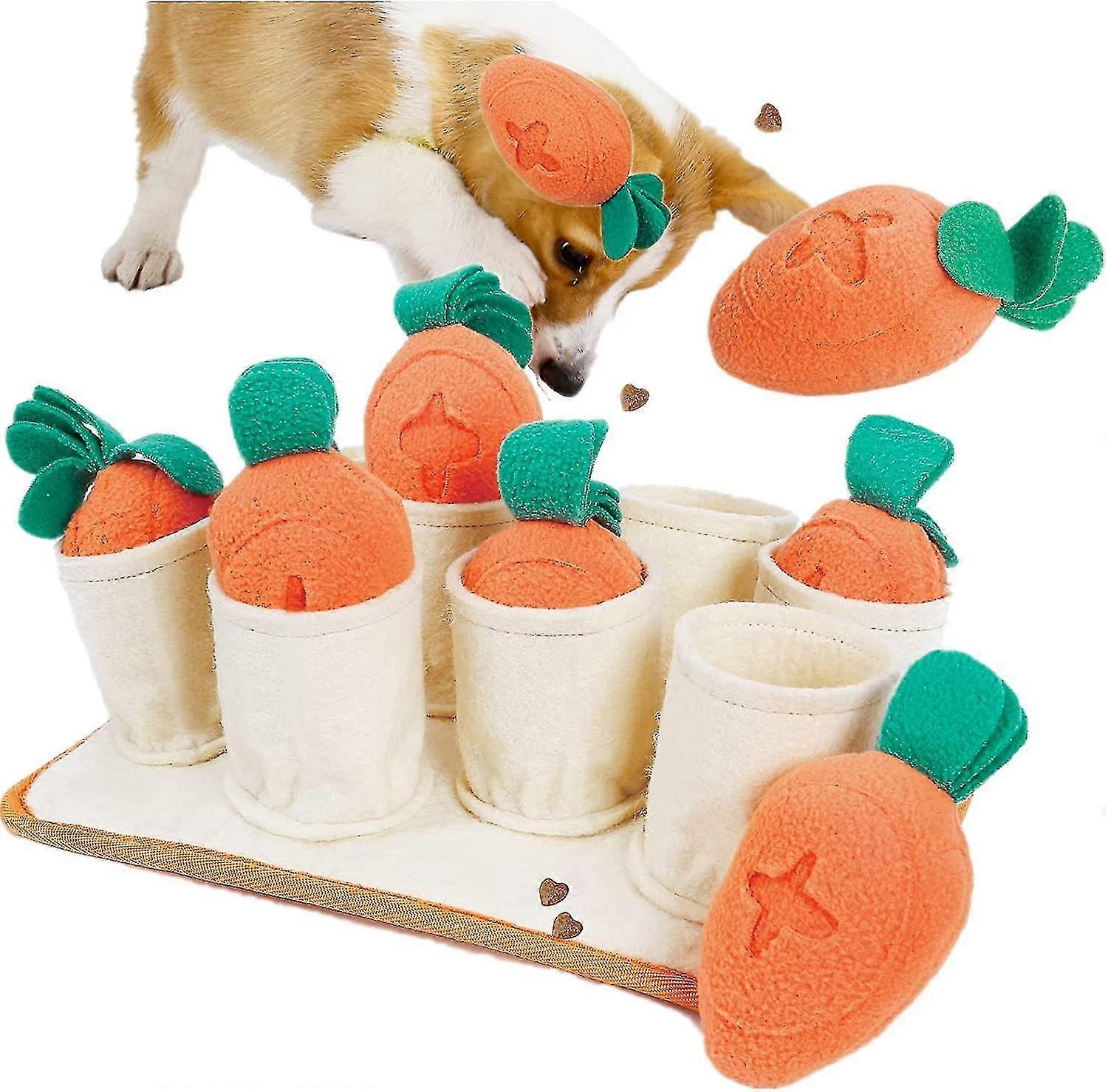 Carrot Interactive Sniffing Toy, Educational Dog Feeding Sniffer Mat, Dog Training Interactive Toys