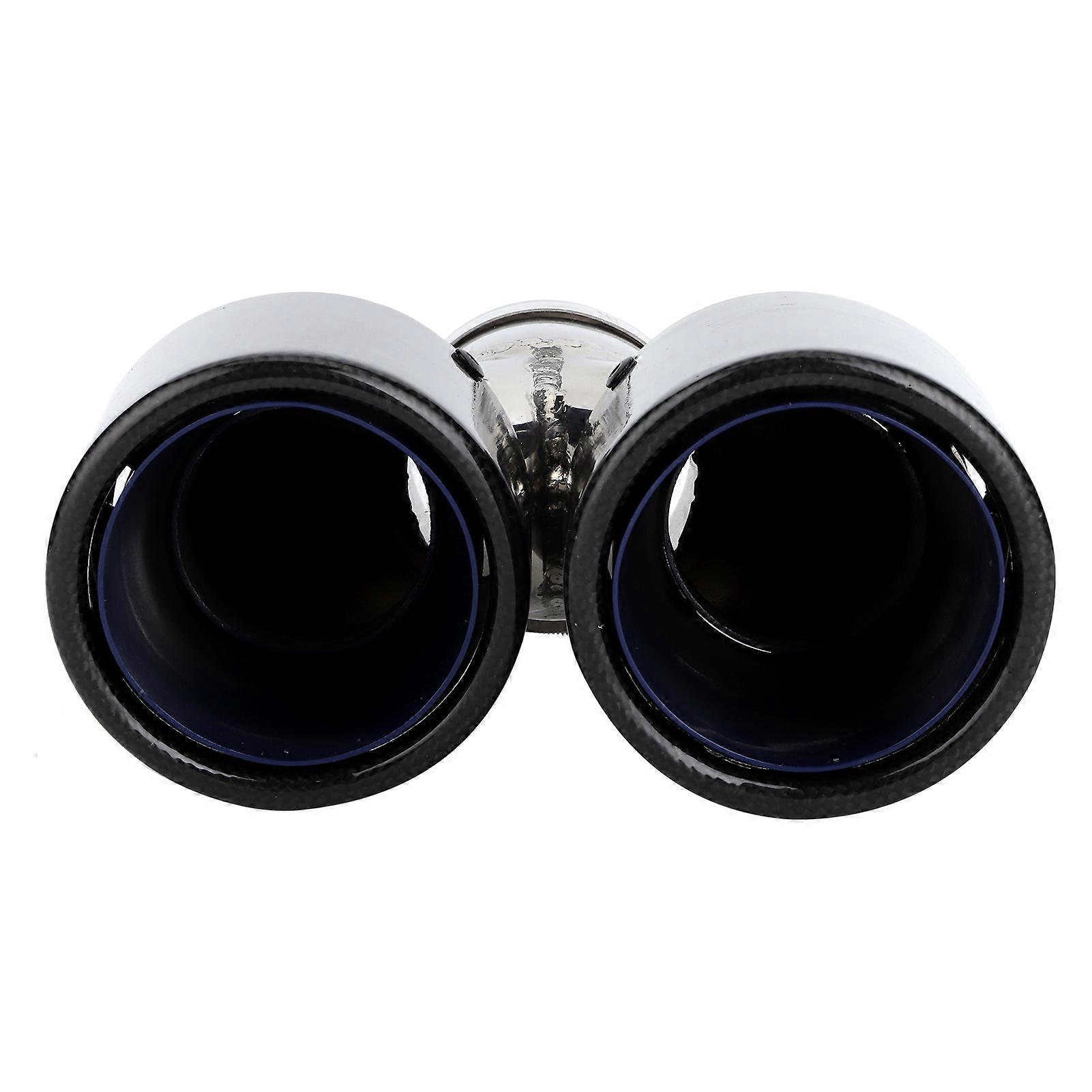 Universal Exhaust Tip Tail Throat Matte Carbon Fiber Y shaped Dual Outlet 2.5in Inlet Left Side Mounting