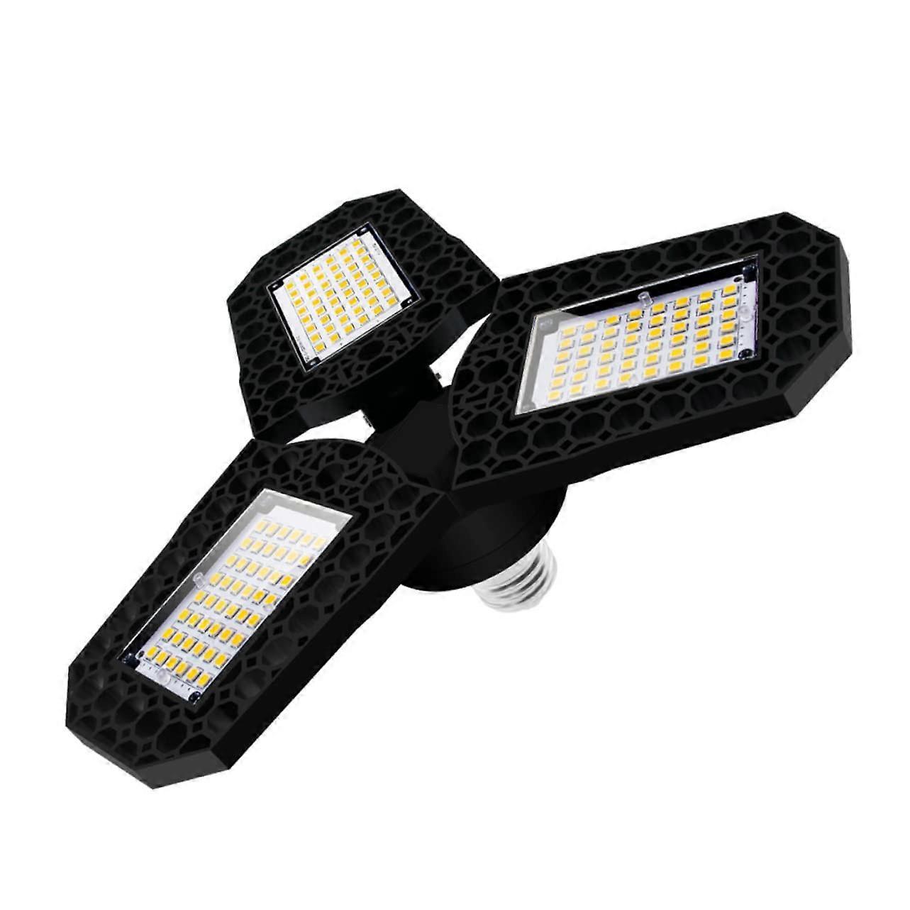 LED Deformationslampe Three-Wing Foldable Ceiling Light For Garage Lighting Storage Basement Energy-Efficient Lighting