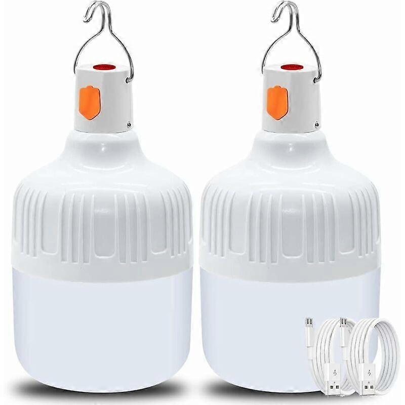 2-Pack 40W USB Lanterns - 360 Rechargeable Camp Lights Portable Hanging Lantern for Camping (A+++ Energy Class)