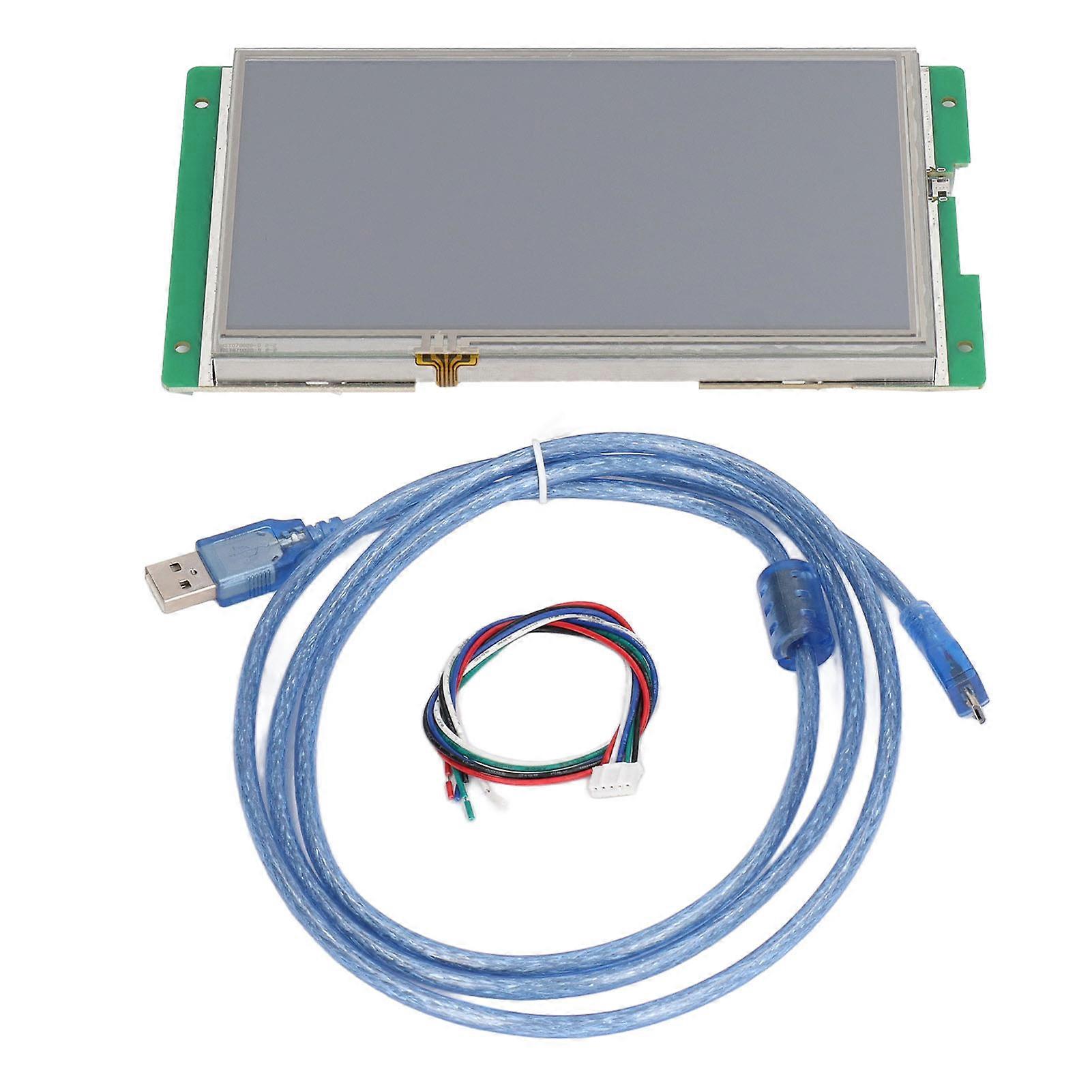 7-Zoll-resistiver serieller Touchscreen 4-Draht-Industrie-TFT-LCD-Modul HMI-SPS-Controller-Panel