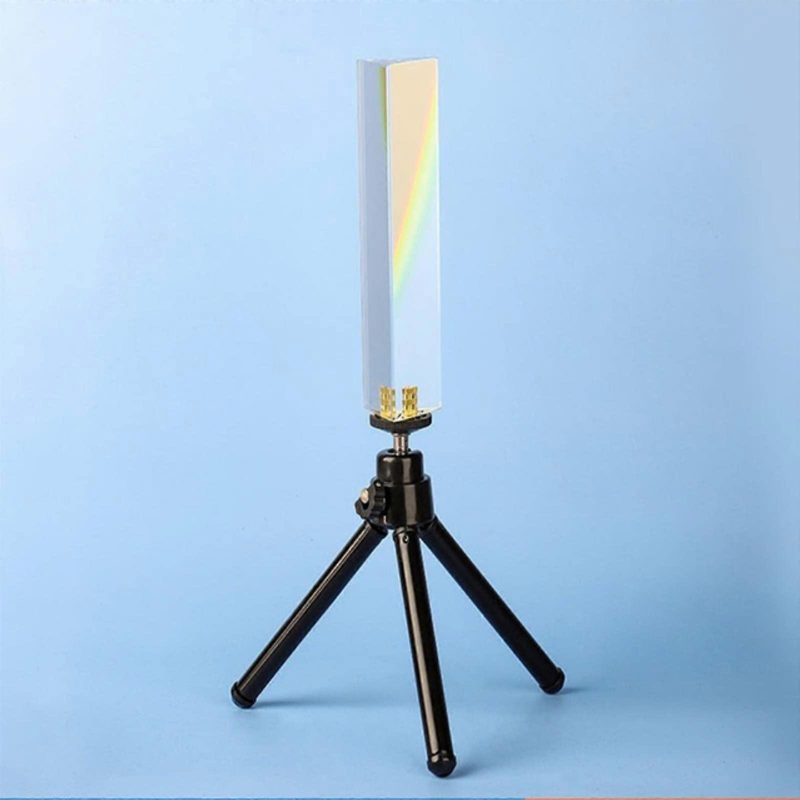 Triangular Prism Optical Glass Rainbow Photography Props Photography Clear Triangle Seven Colors Kaleidoscope Polygonal Prism 13 Cm (Holes Stand)