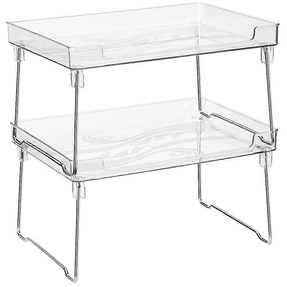Rack Organizer Spice Rack Organizers Space Saving Storage Kitchen And Bathroom Use Plastic Material 2Pcs
