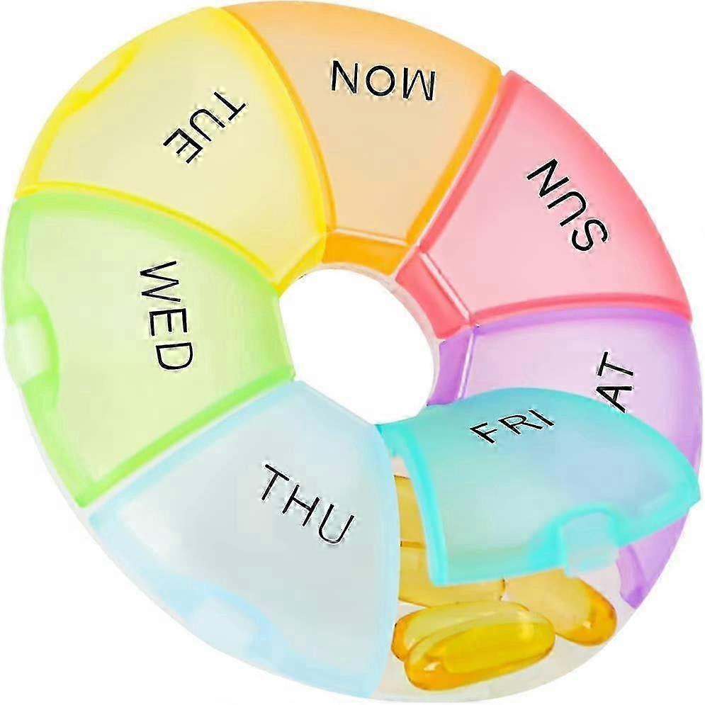 7-Day Weekly Pill Organiser Box for Vitamins & Medication Storage
