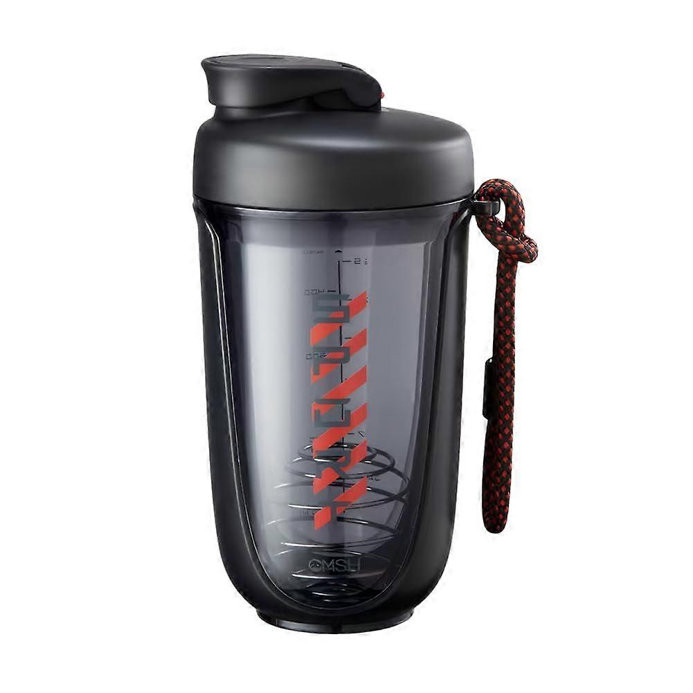 590 ml Shaker Bottle with Removable Drinking Cup, Blender Ball for Protein Powder Mixing, BPA-Free Plastic