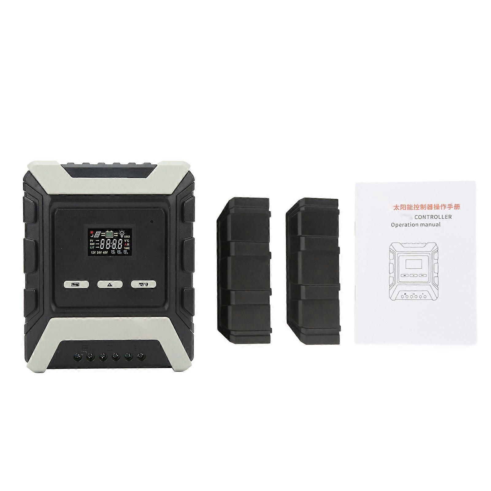 MPPT Solar Charge Controller 12V 24V 48V Automatic Identification PV Solar Panel Regulator with LCD Color Display 12V80V 20A YMHC