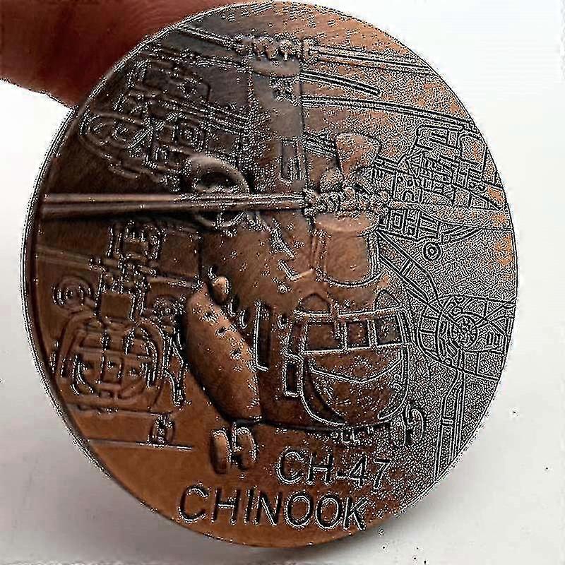 مقاتلة هليكوبتر دبابة تذكارية عملة جمع شارة عملة لاكي ميدالية تذكارية