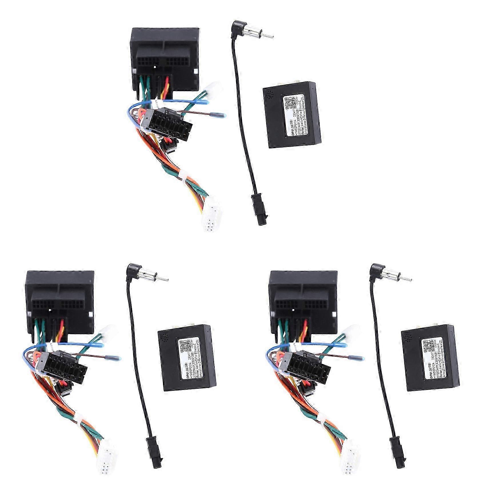 3X Radio Cable With Canbus Box For H B Power Wiring Harness For Android Headunit Installation Adapte