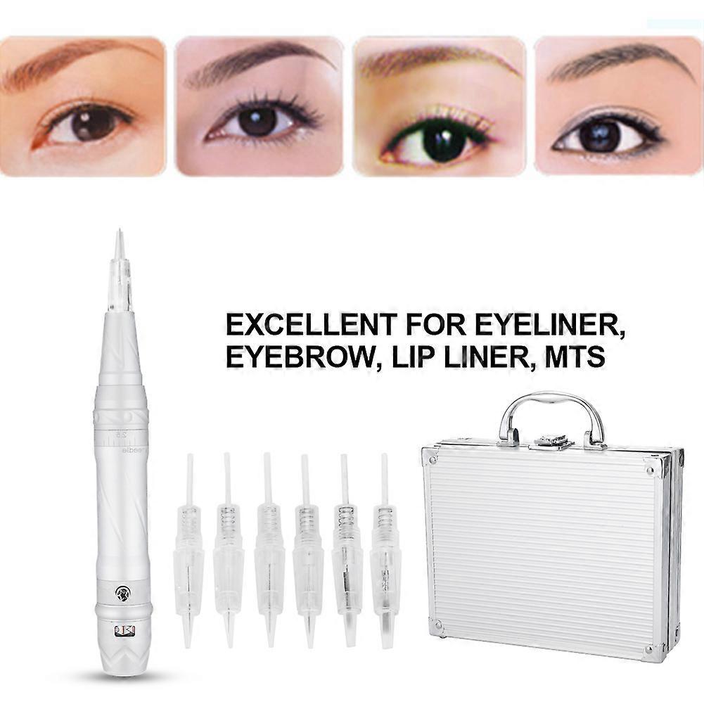 Permanent Makeup Machine Eyebrow Eyeliner Lip Tattoo Pen with Portable Power Switch