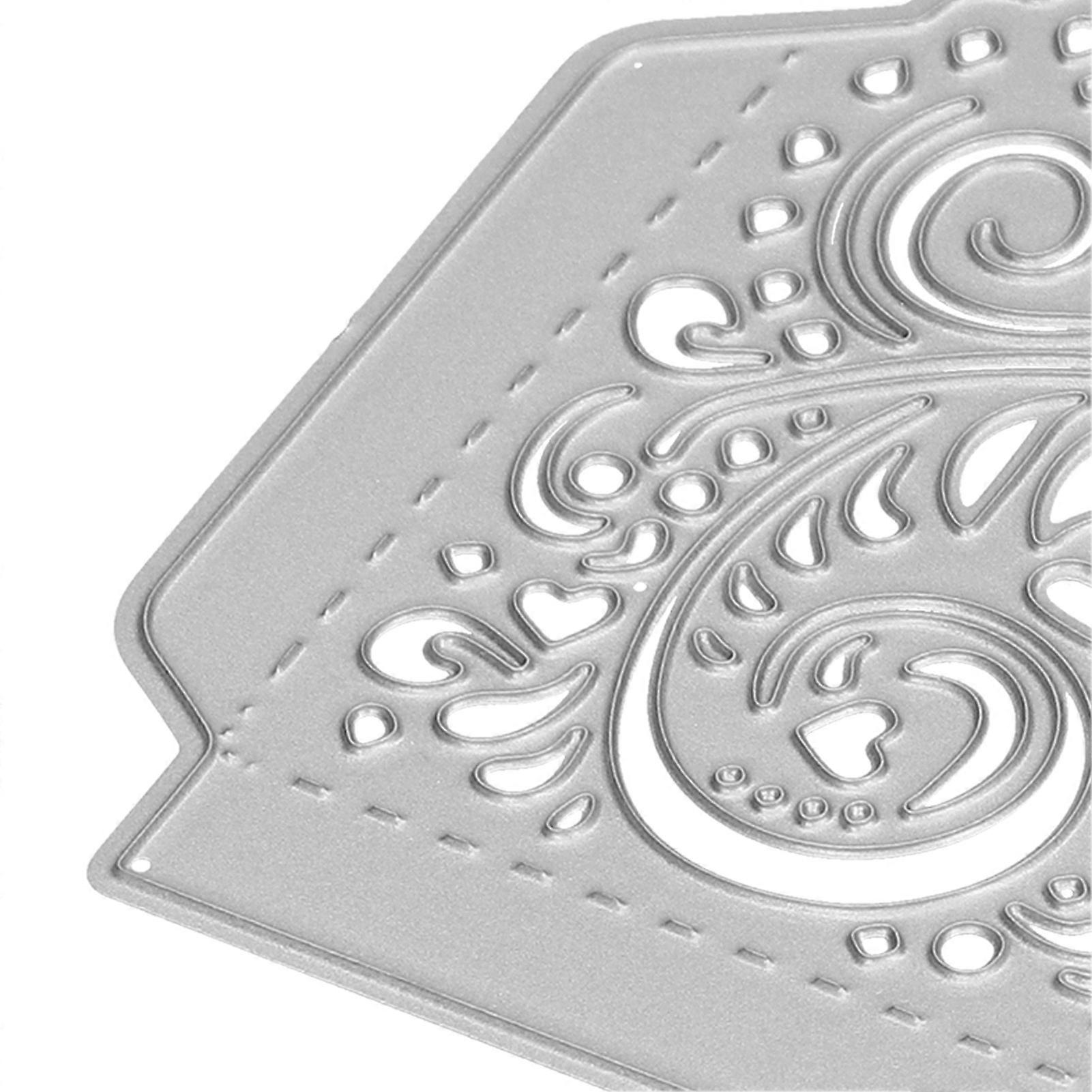2Pcs Embossing Cutting Dies Carbon Steel Decorative Stencils Cuts for DIY Scrapbook Craft