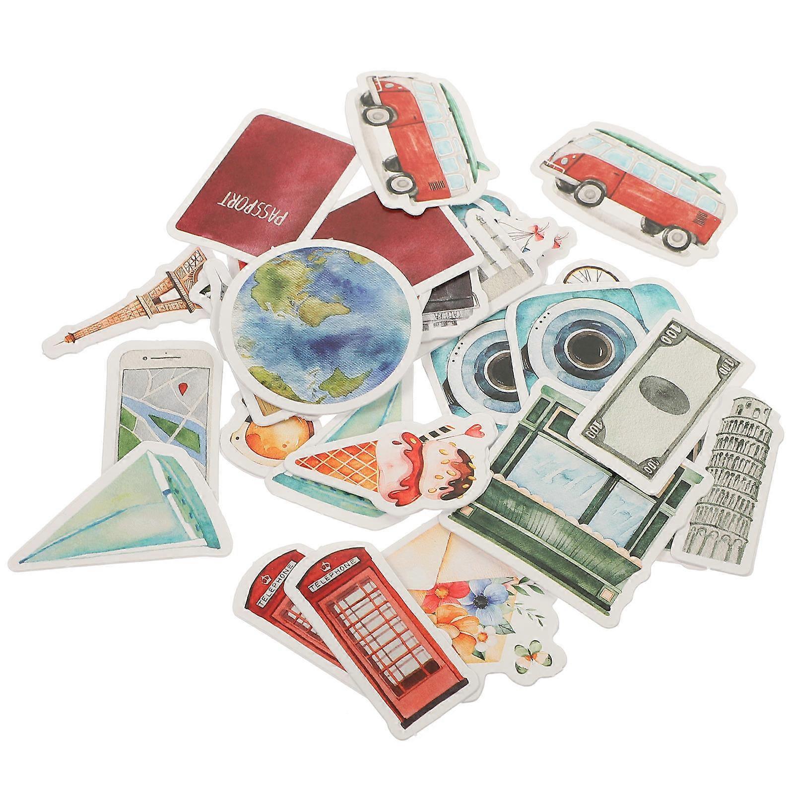 3 Sets Travel Stickers for Scrapbooking, DIY Decorative Decals for Laptops, Journals & Notebooks – Premium Craft Supplies for Creative Projects