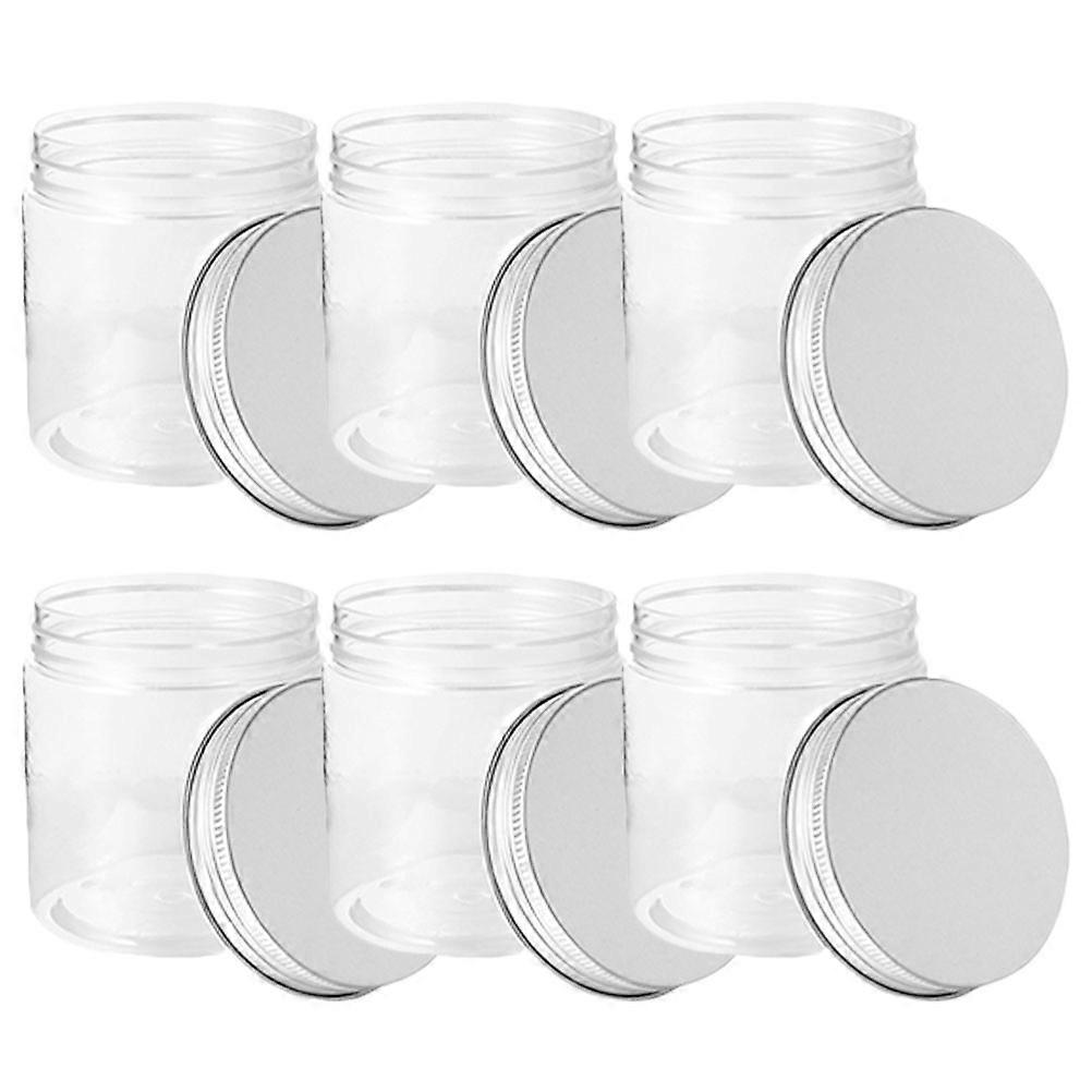 Transparent PET Mason Jars with Aluminium Alloy Lids for Storage 10 oz