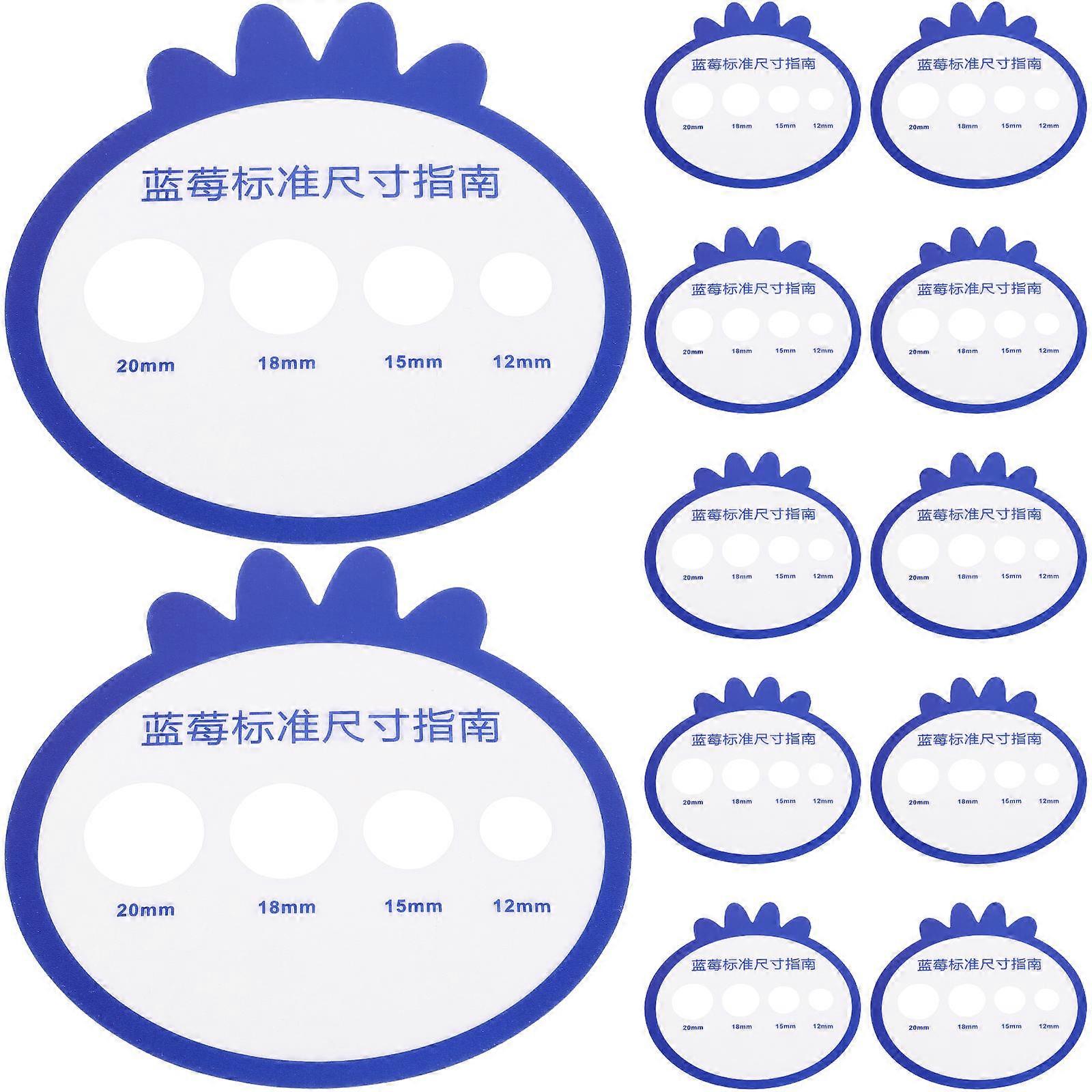 12pcs Blueberry Diameter Measuring Card Practical Tool for Accurate Measurement