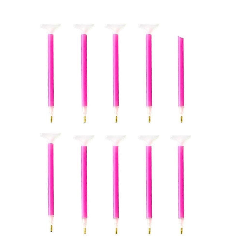 Painting Tools Pens Beads Painting Tool Pen Cross Stitch Tools For Mobile Phone Decoration Pink 10Pcs