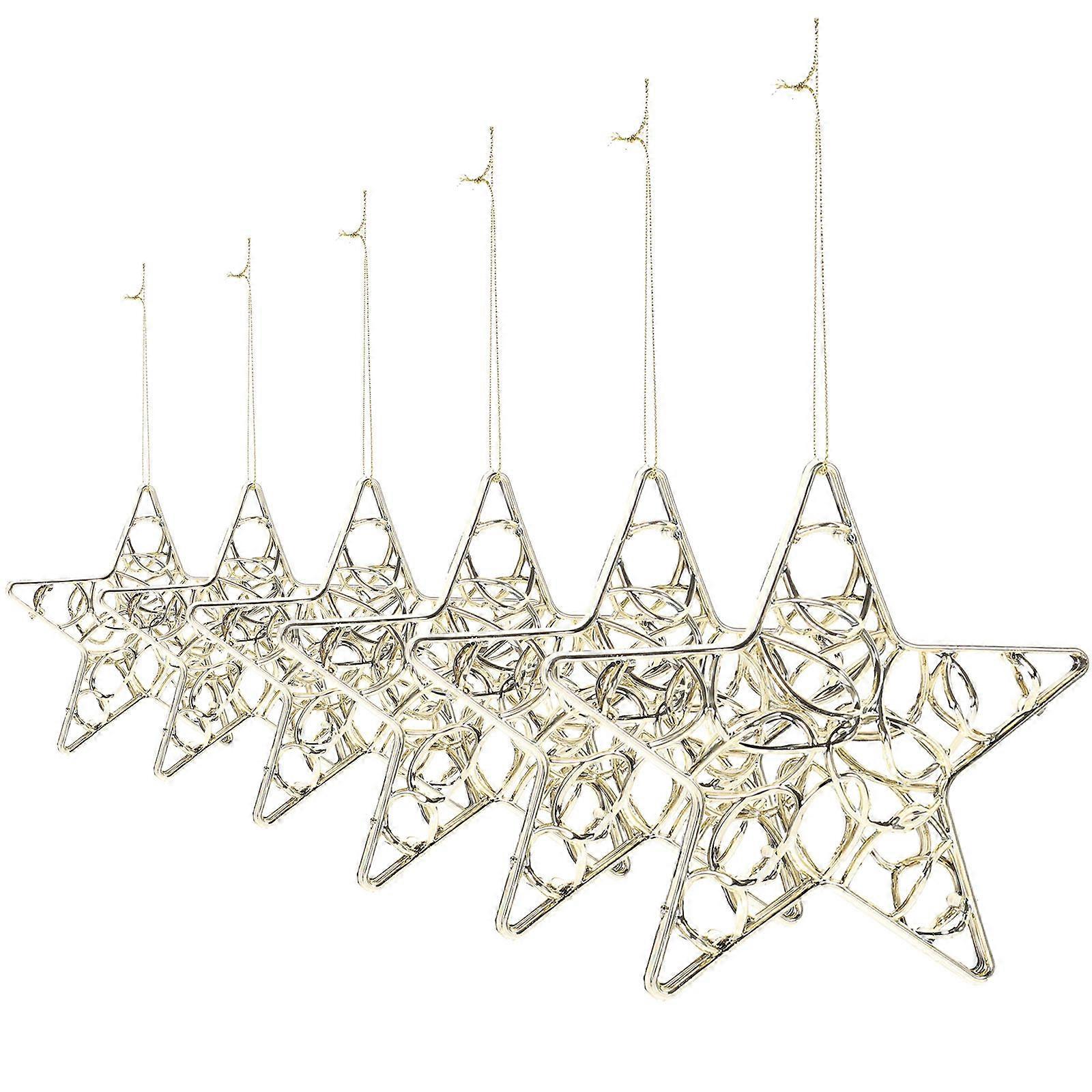 Christmas Party Hanging Pendants Christmas Tree Hanging Decorations Workmanship 12.5x12.5x4.00cm 6Pcs