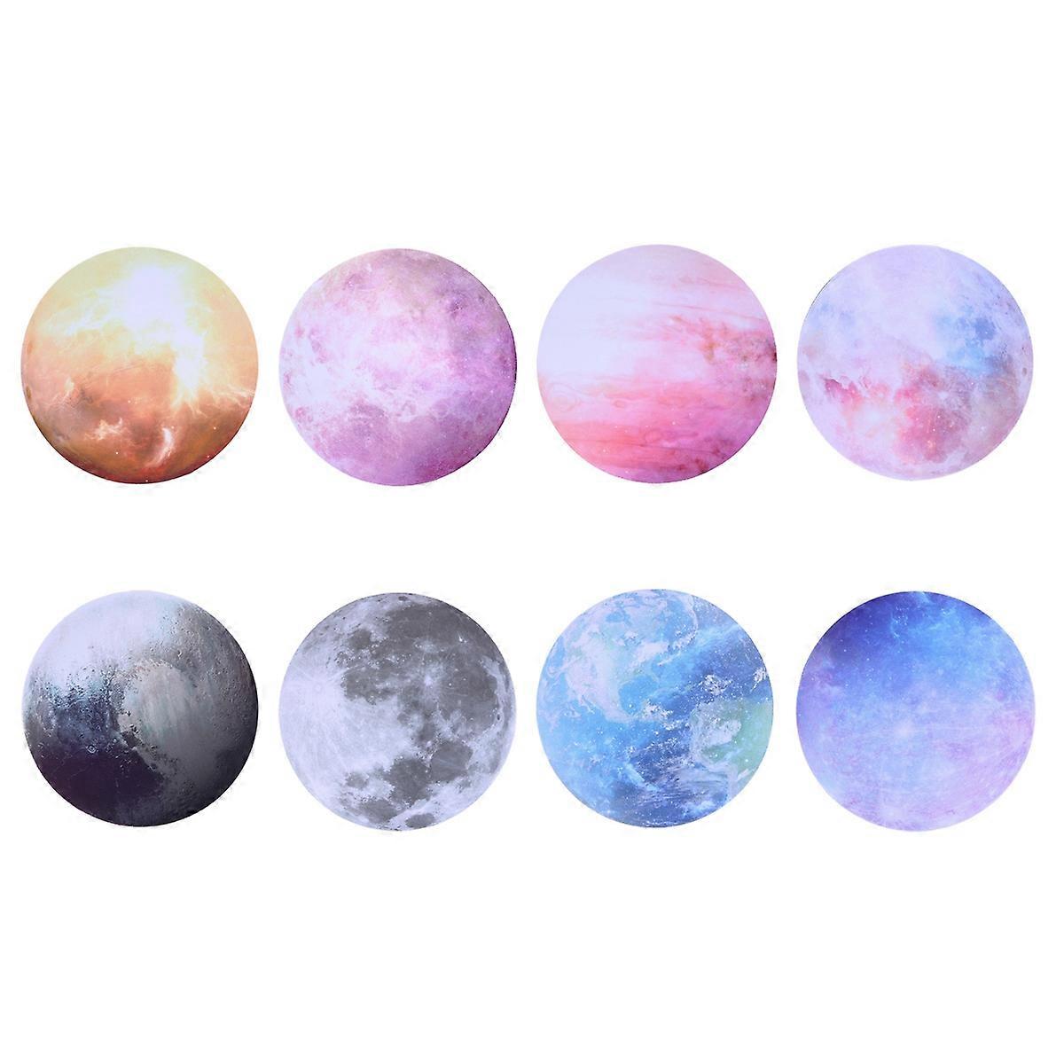 Mousepad Planets Desktop Mat Pad Rainbow Jupiter Color 8.7×8.7×0.1in Fade-Resistant Washable 1Pack