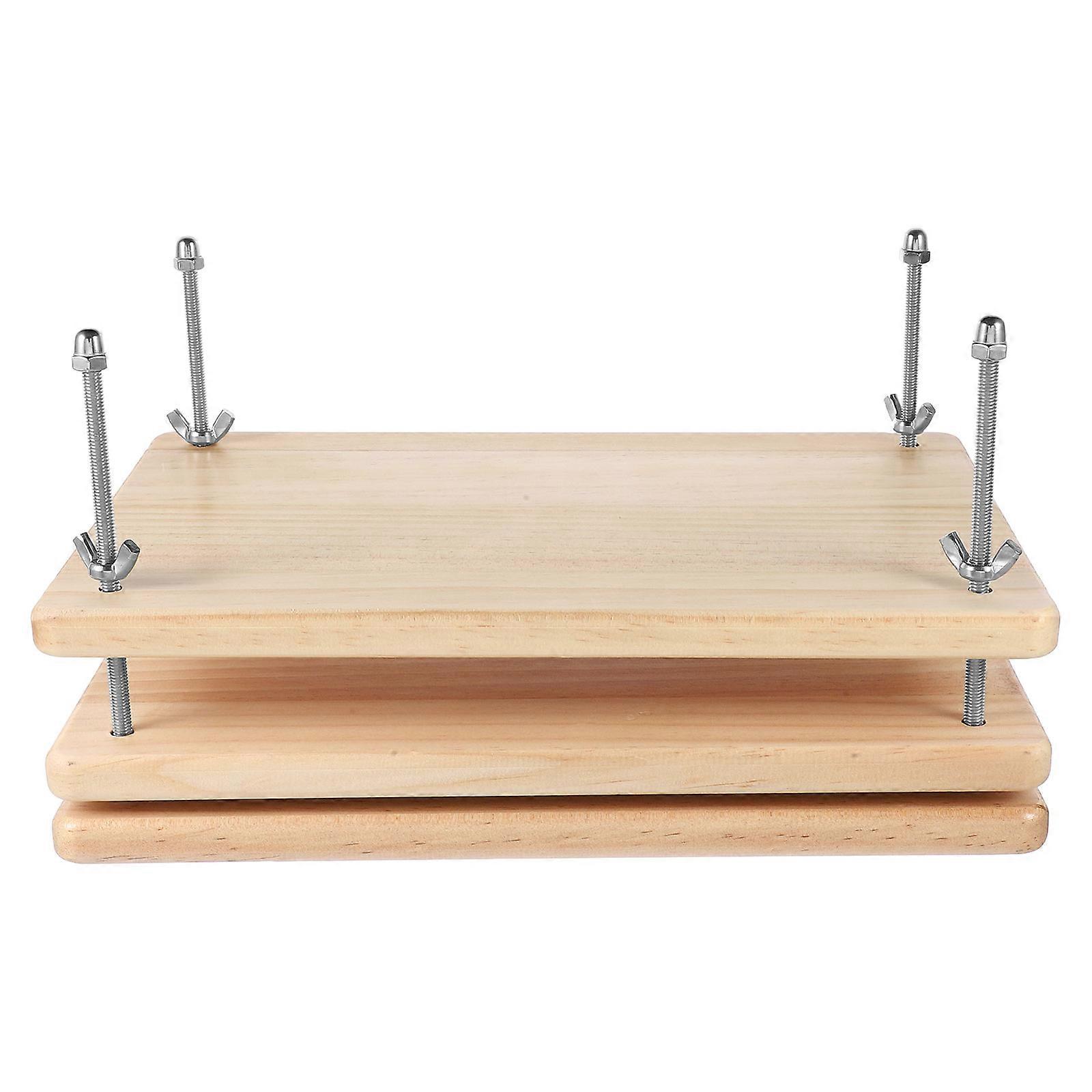 Portable Wooden Book Press Tool for DIY Bookbinding Clamp for Paper Pressing, Elegant Design with Optimal Pressure for Safe Binding