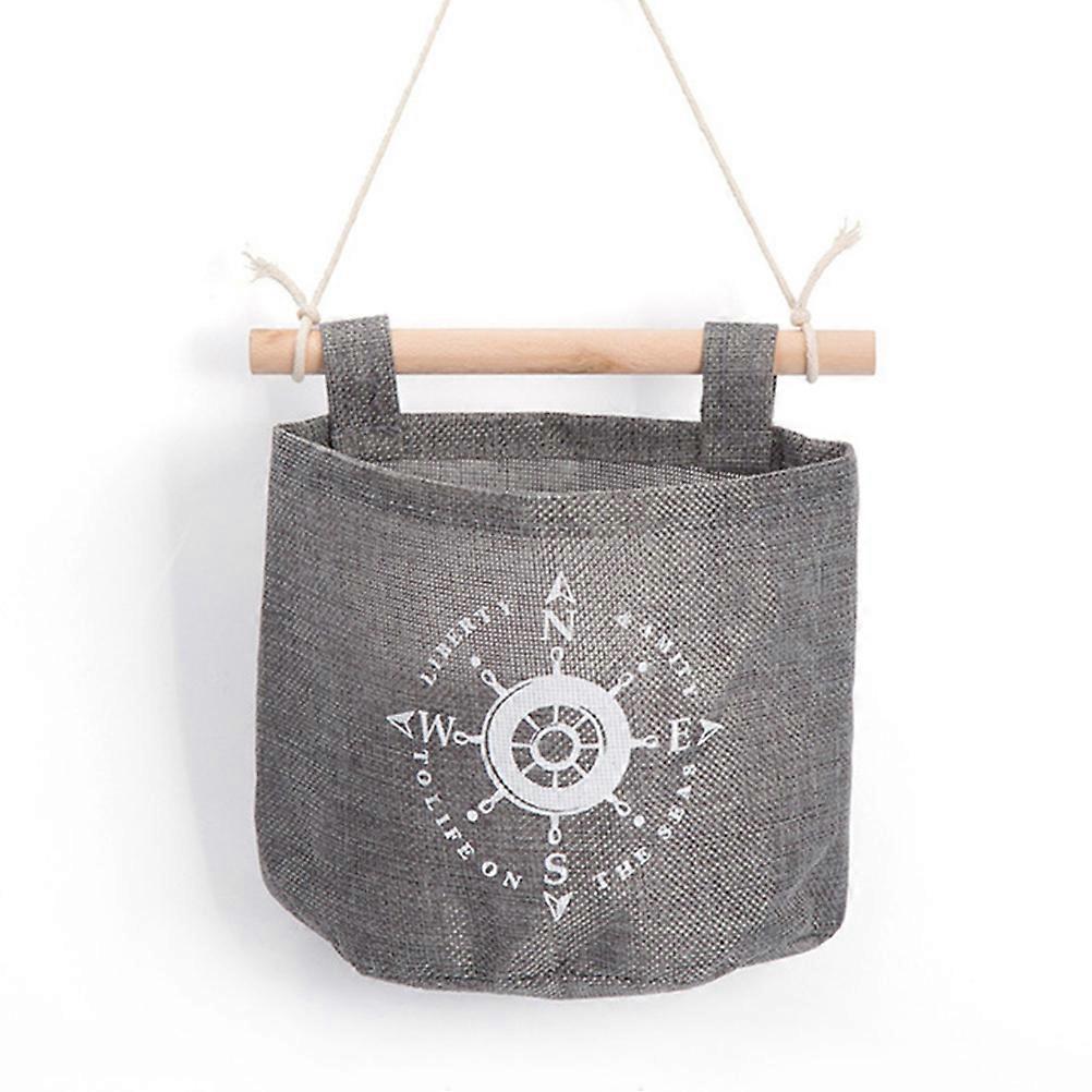 Wall Mounted Storage Bag 2Pcs Black Bamboo with Waterproof Interior for Storage Use