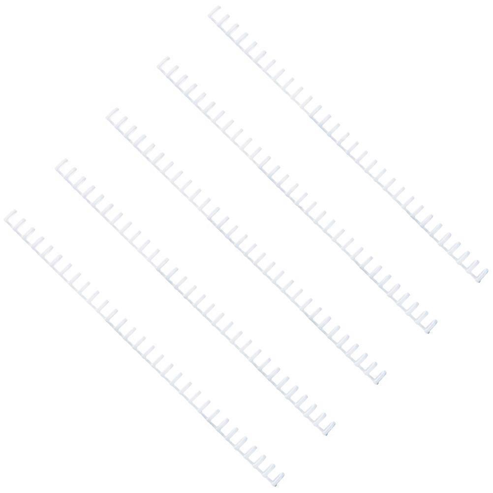Book Binder Rings Hinge for Notebook Book Making White Rectangular 30-hole Papers 5Pcs