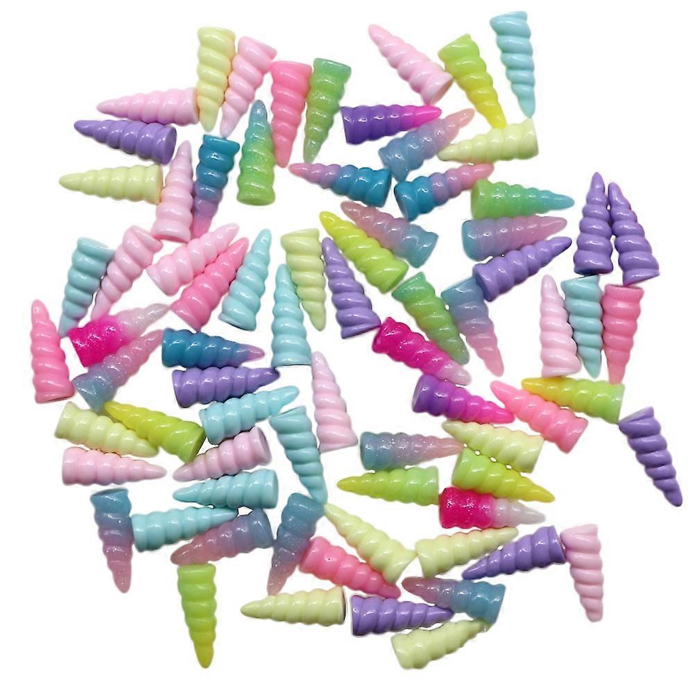 Licorne corne jouets résine fournitures de fête pour la décoration avec matériau durable 10 PCS couleur assortie