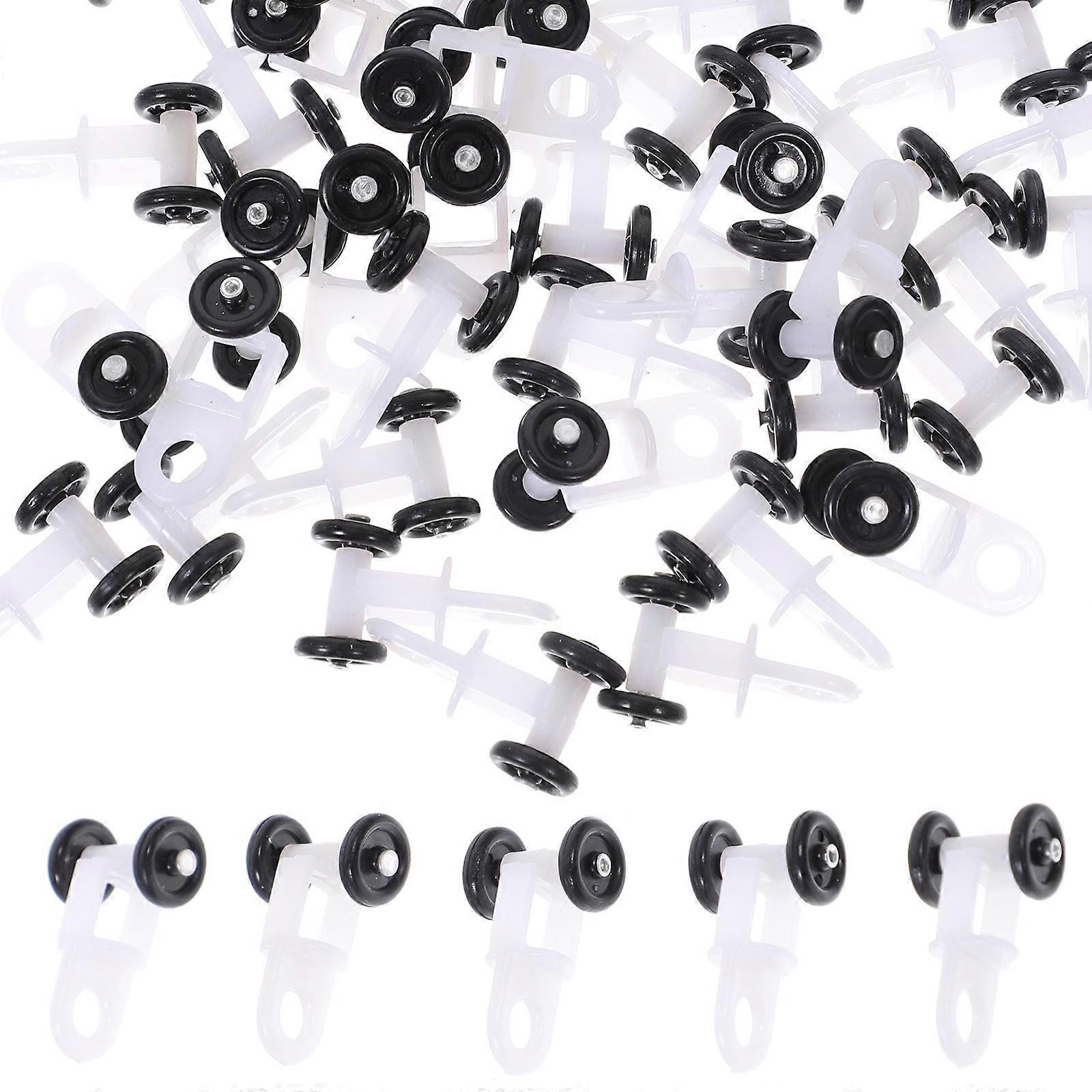 Curtain Track Slider Roller Large Rollers Special For Curved Tracks 100Pcs For Room Dividers