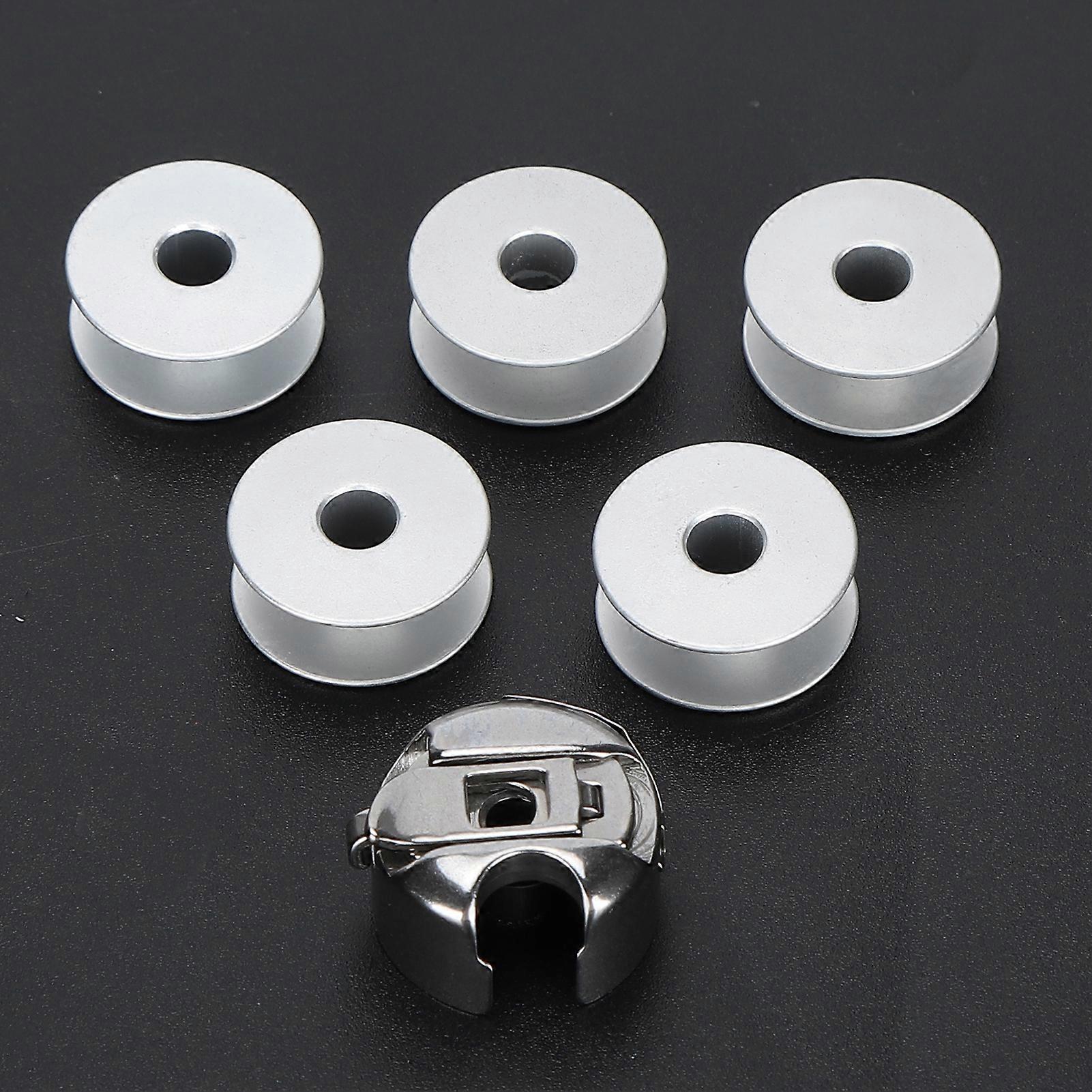 5Pcs Bobbin Aluminum Sewing Spool Bobbin Case Lockstitch Sewing Machine Replacement Parts