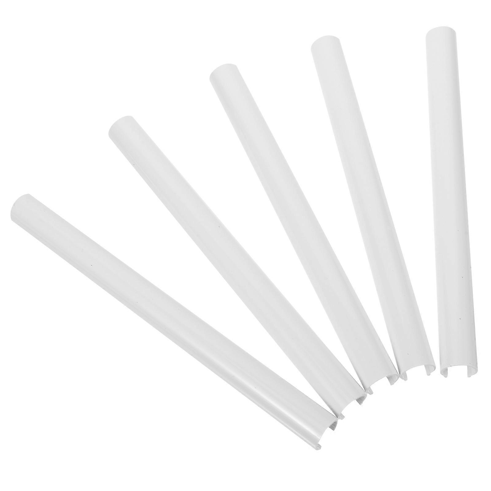 Water Pipe Covers For Homeowners 6Pcs White PVC Wall Protection With Cylindrical Shape And Simple Design