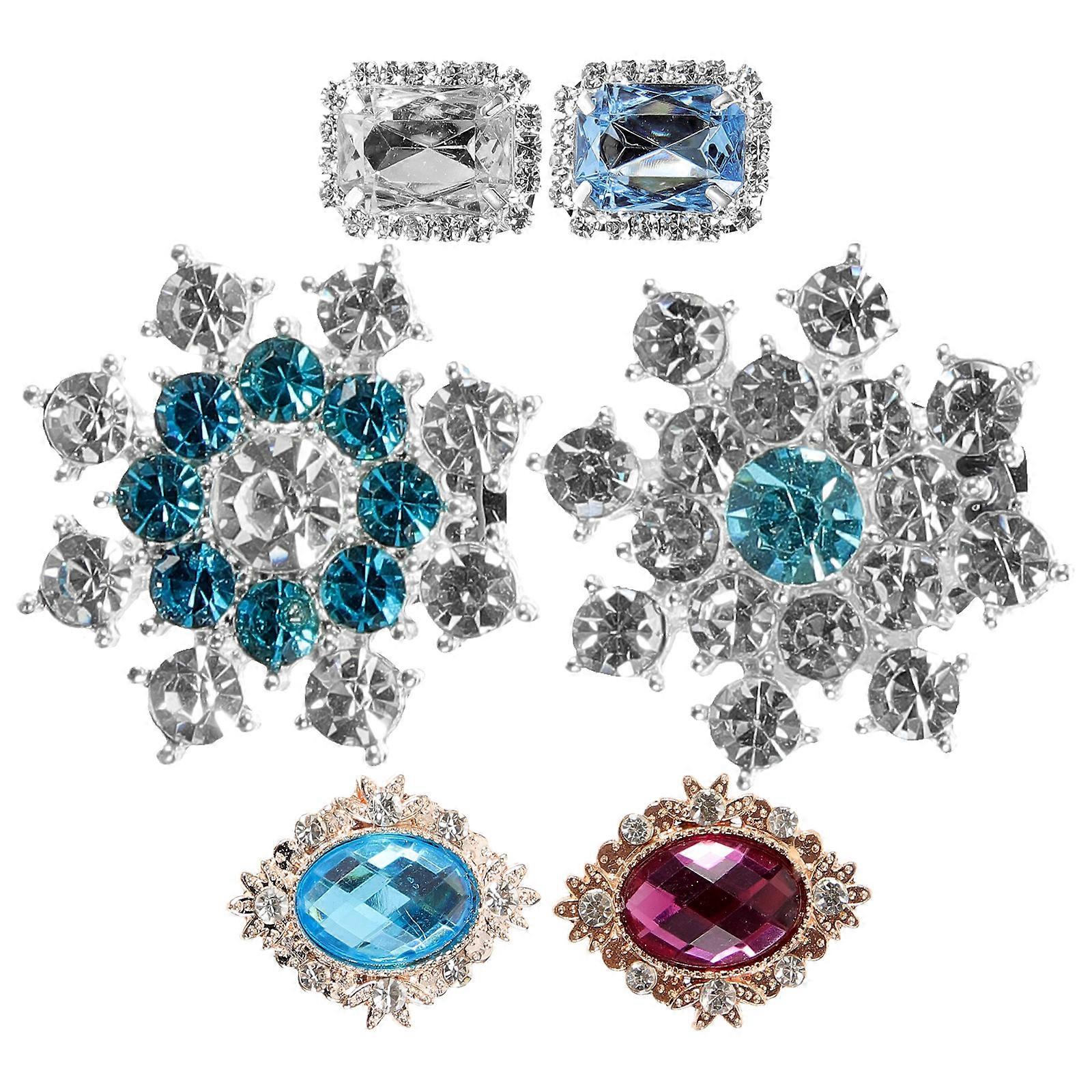 קליפס נעליים ריינסטון דקורטיבי ניתן לחיבור נעלי נשים חתונה 3.20X3.00X1.50 ס"מ 6 יחידות