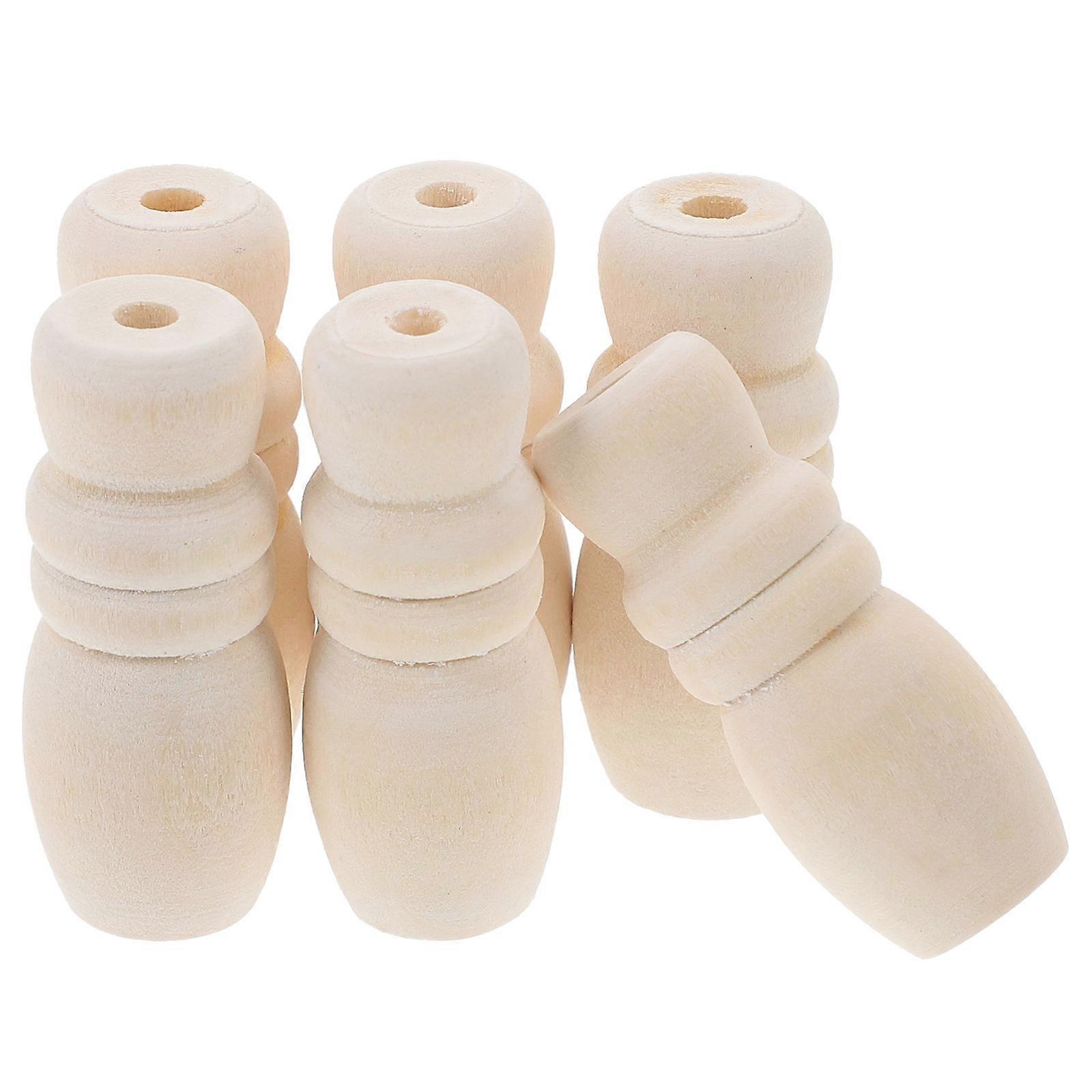 6pcs Beige Blind Cord Knobs for Home Decorative Window Blinds with Synthetic Material