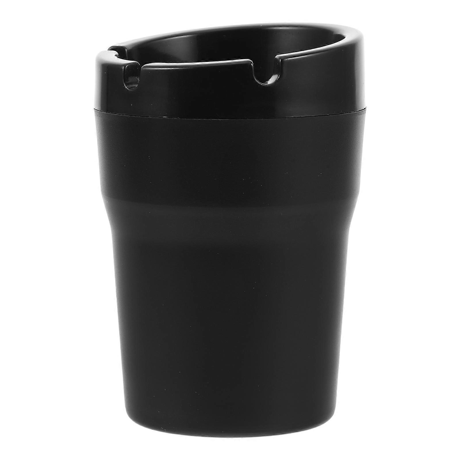 Portable Car Ashtray with WindProof and SelfExtinguishing Design for Easy Cleaning Black PP Material Fits Most Cup Holders