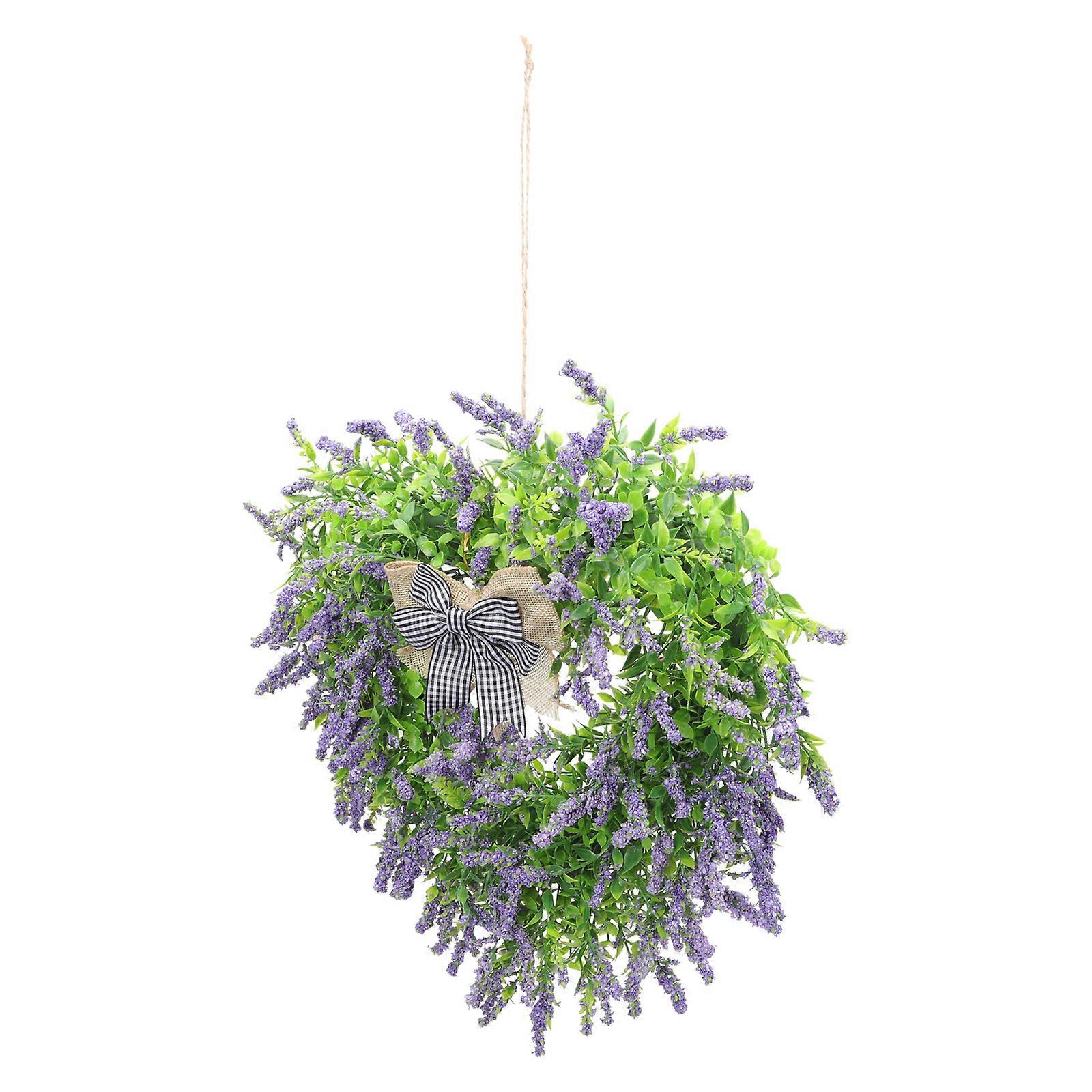 Simulation Lavender Wreath For Party And Home Decoration With No Watering Required 1Pcs