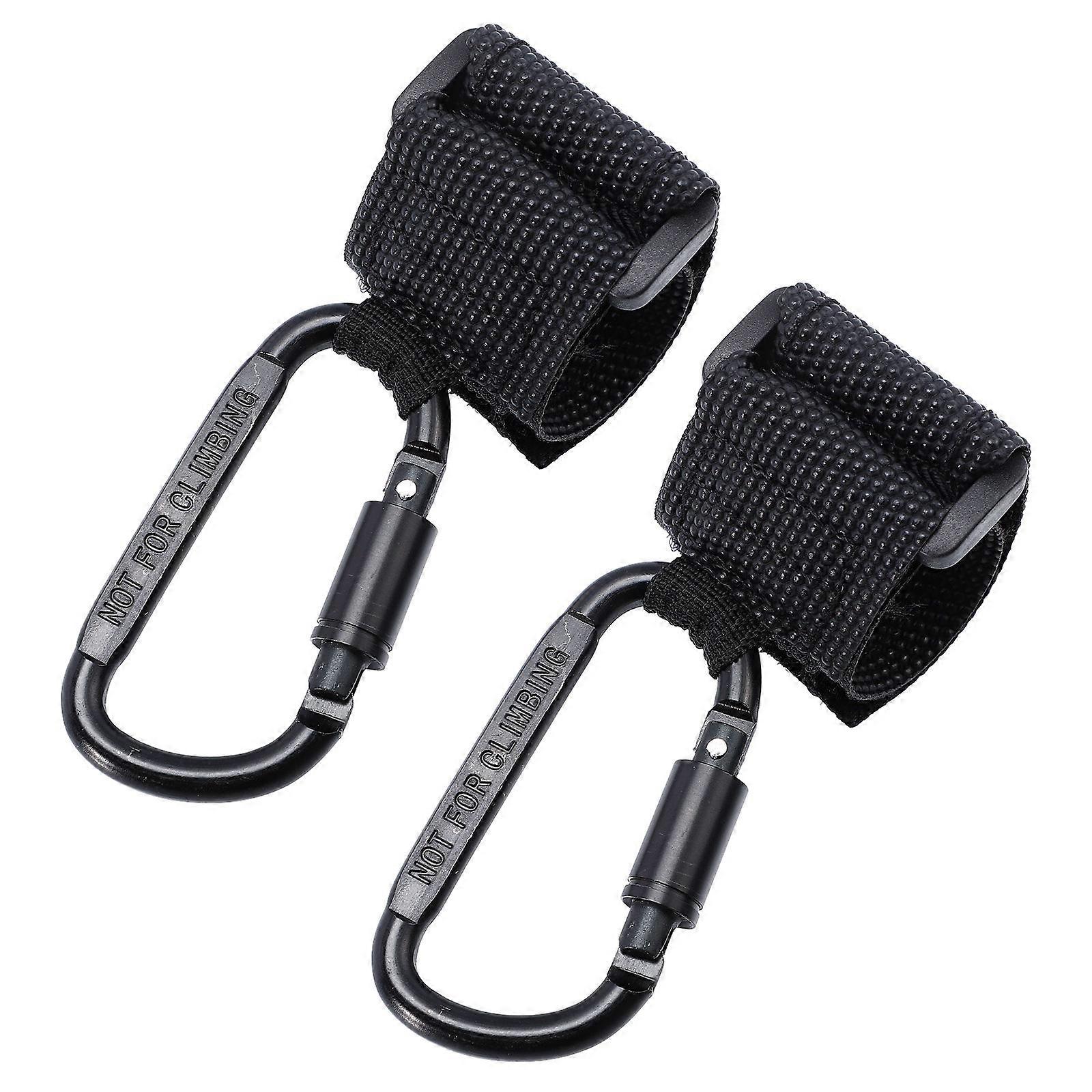 Stroller Hooks 2Pcs Non-Slip Bag Hangers For Shopping Cart And Pram Offering Increased Storage Space In Black Color