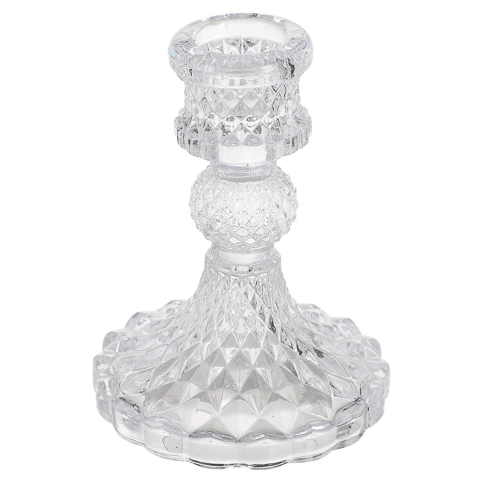 Transparent Candlestick Decor For Aromatherapy Spa Creative Display 1Set