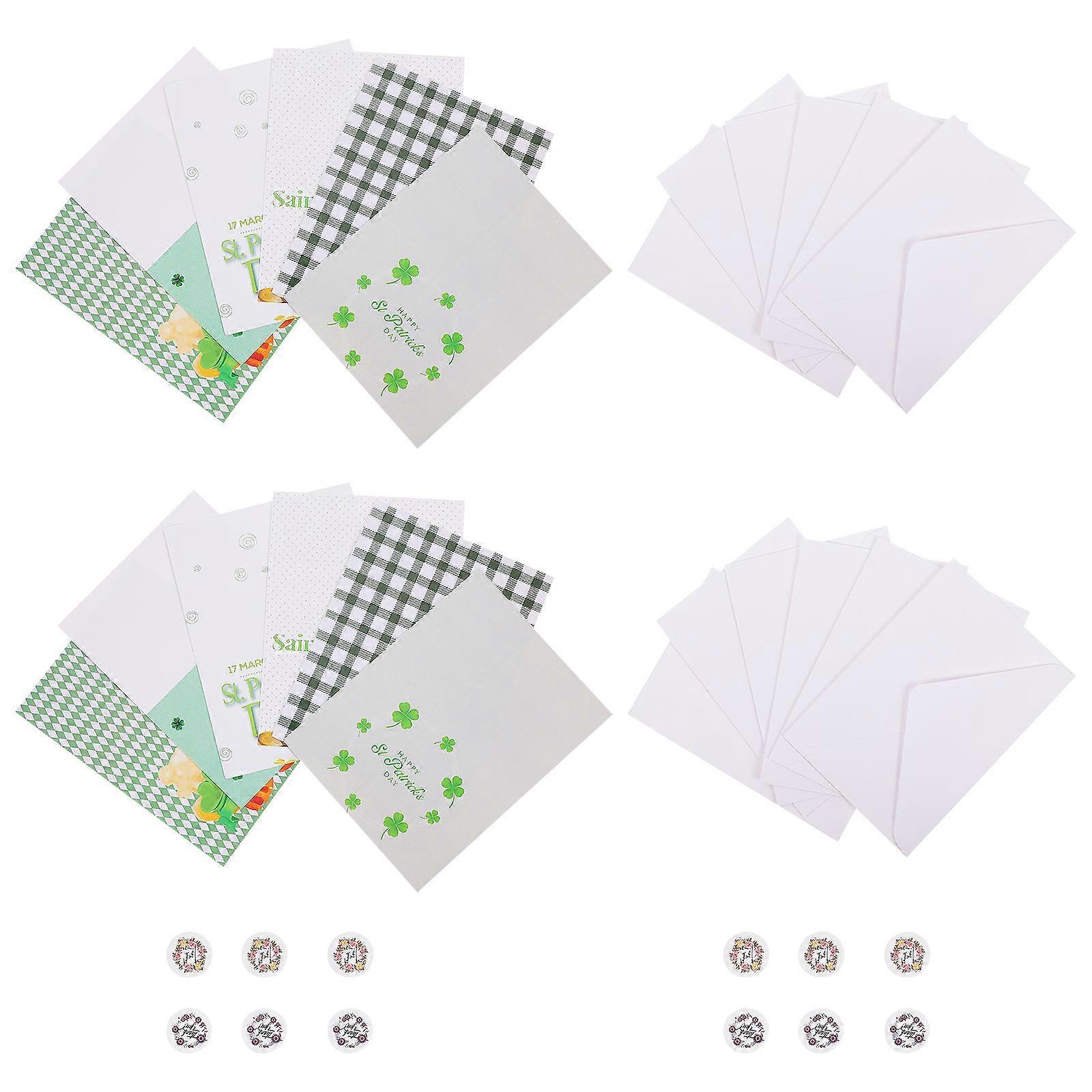 Craft Greeting Card Set with Envelopes for Patrick’s Day Celebrations for General Users in Assorted Color 2Pieces